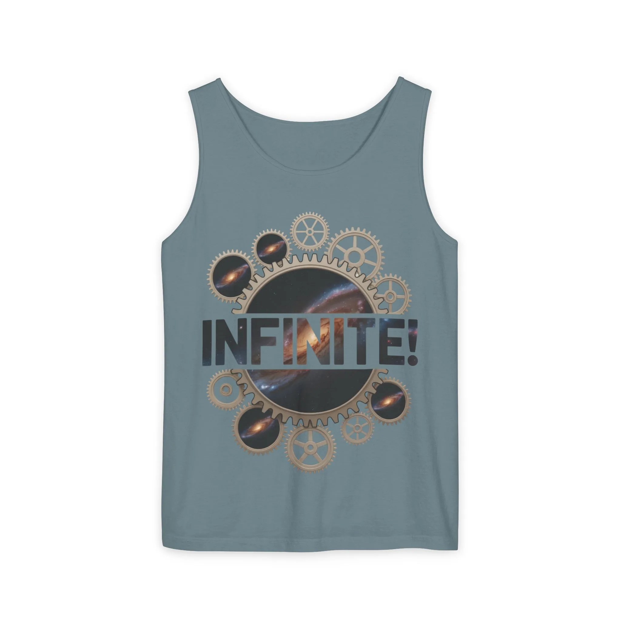 Men's INFINITE! Steampunk Space Gears T-Shirt, Cosmic Mechanical Design Tee for Sci-Fi & Engineering Lovers, Workout Shirt - Image 43