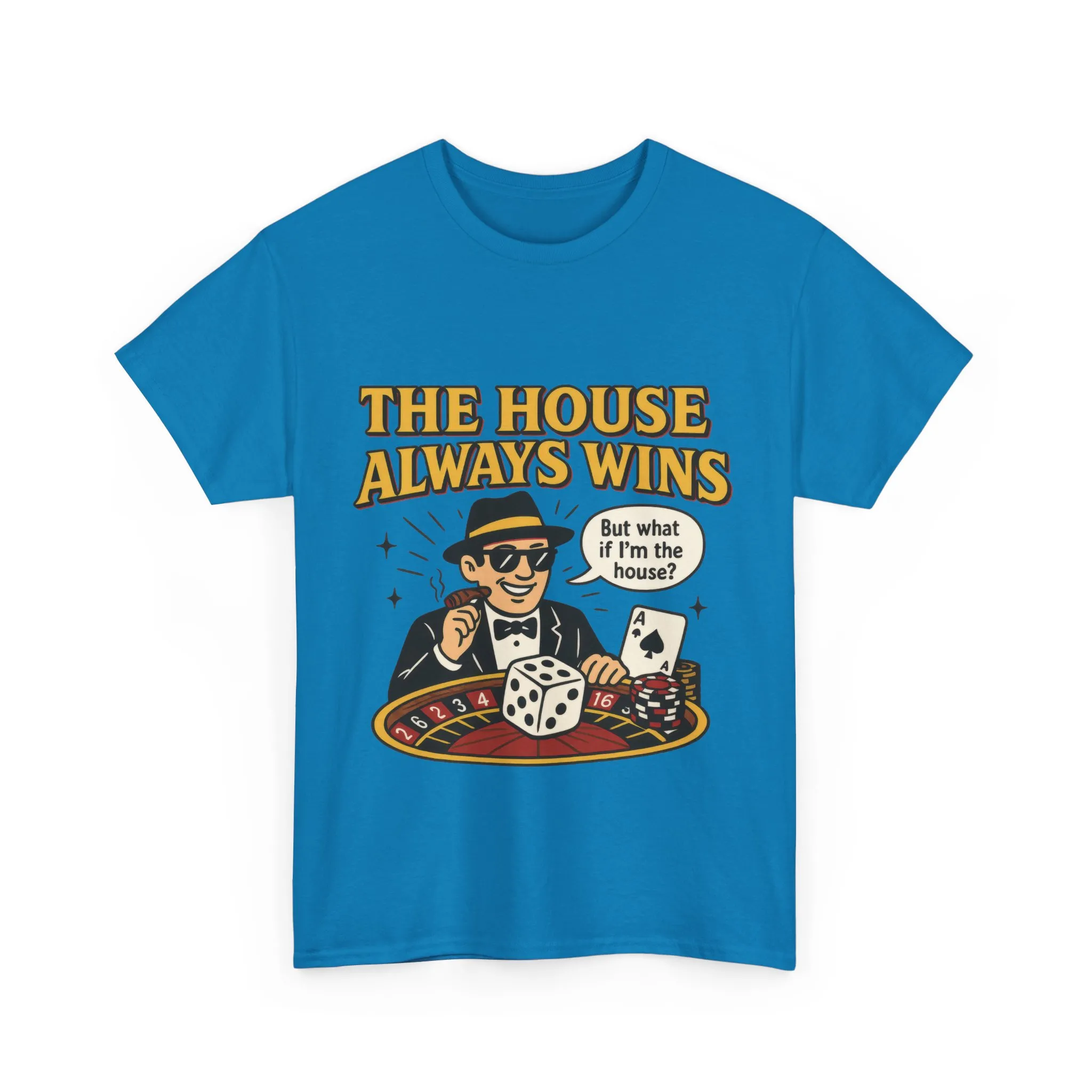 Vintage Casino Humor Unisex Tee, Funny Gambling Shirt, Gift for Gamblers, House Always Wins T-Shirt, Vegas Style Gift, Casino Quote Tee - Image 13