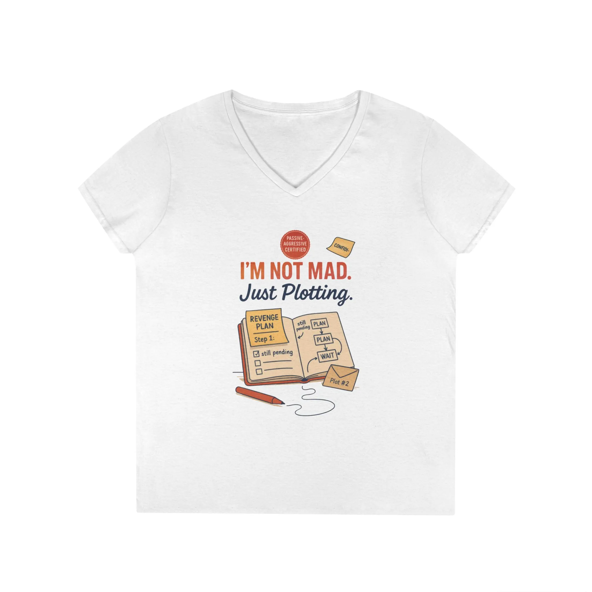 Sarcastic Womens T-Shirt, I'm Not Mad Just Plotting, Funny Passive Aggressive Revenge Tee, Funny Quote Shirt for Women - Image 4