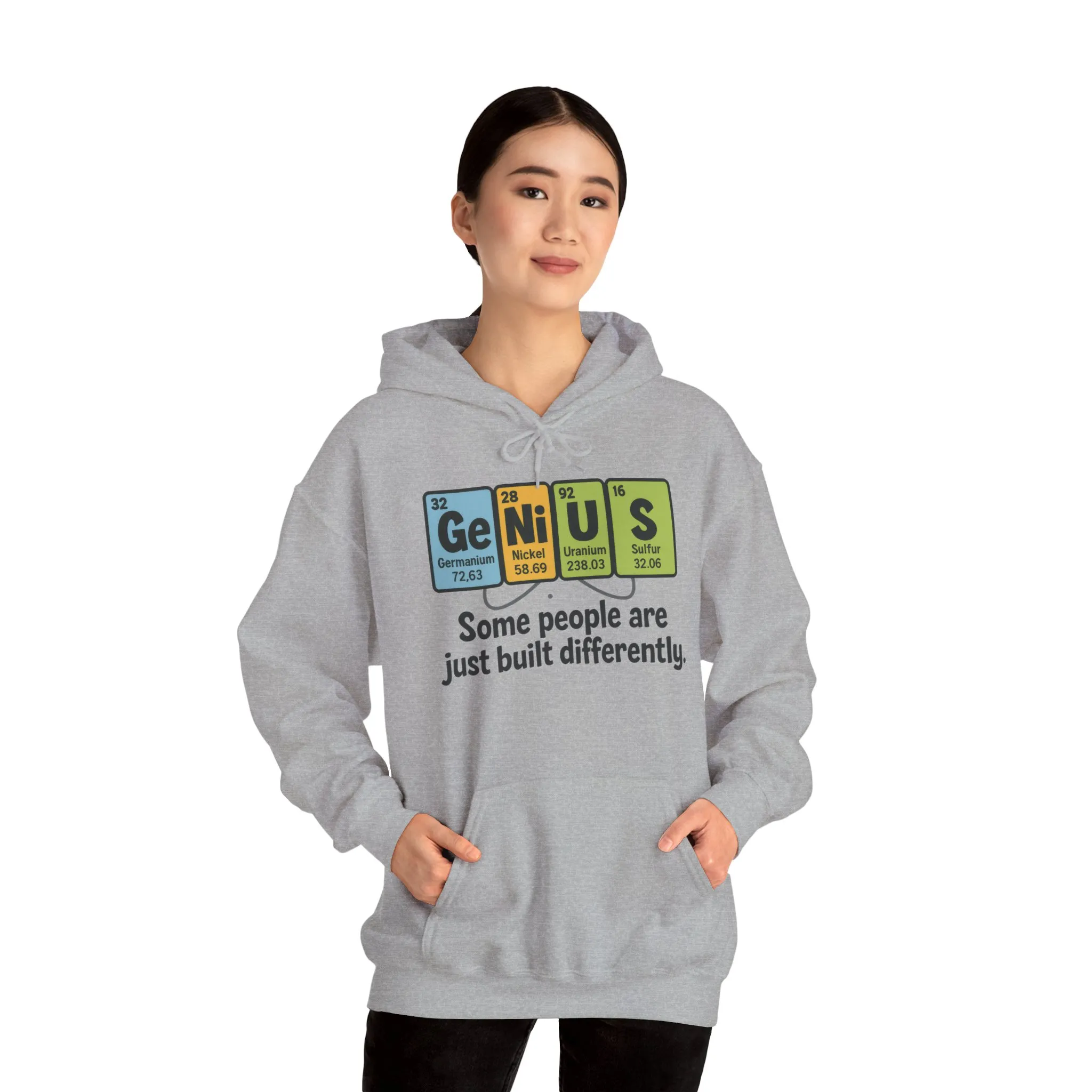 Funny Womens Genius Hoodie, Periodic Table Science Pullover, Nerdy Chemistry Sweatshirt for Her, Science Lover Apparel, Funny Chemistry Gift - Image 5