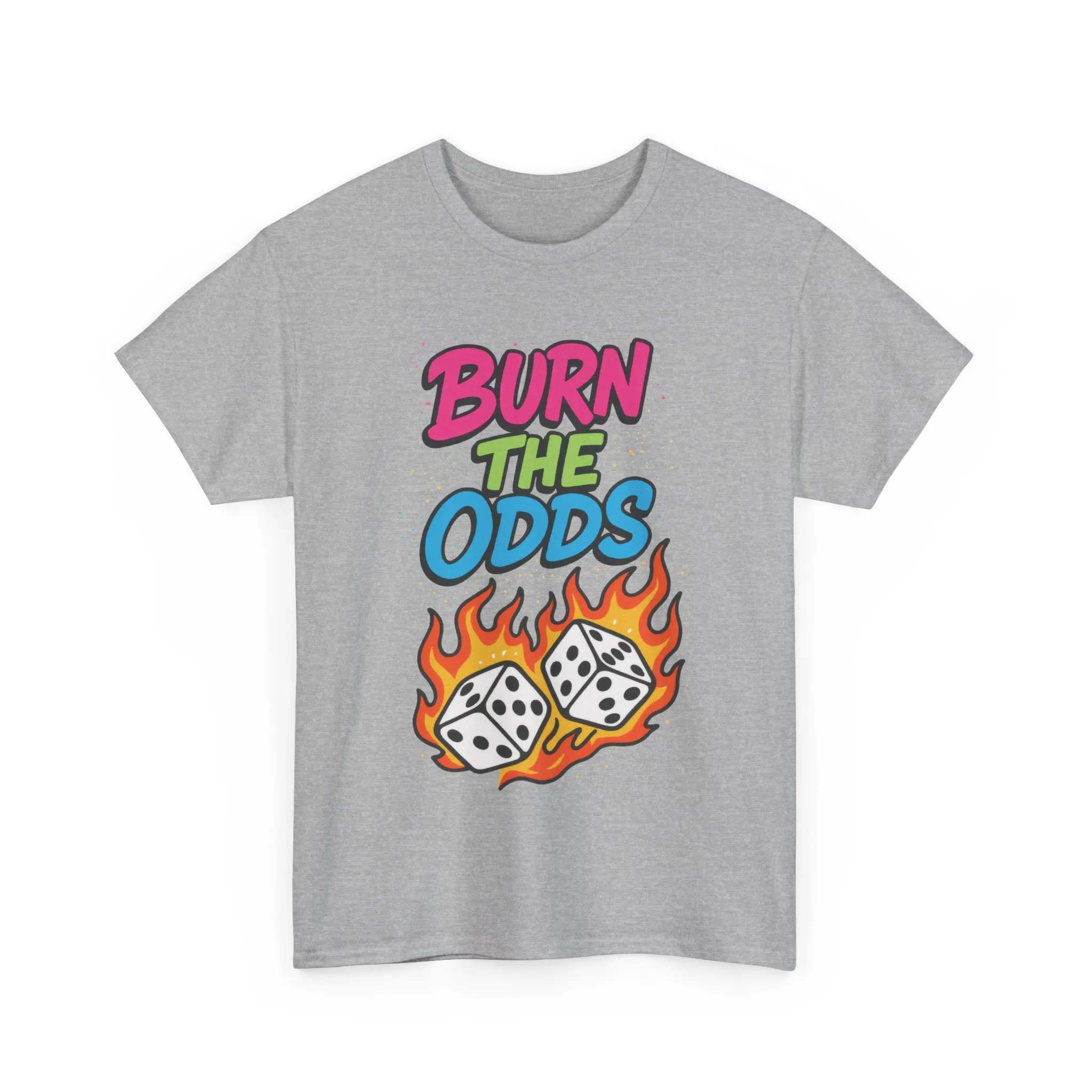 Burn the Odds Graphic Tee | Cool Casual Wear, Gaming Shirt, Unisex Cotton Tee, Dice Design T-Shirt, Gift for Gamers - Image 3