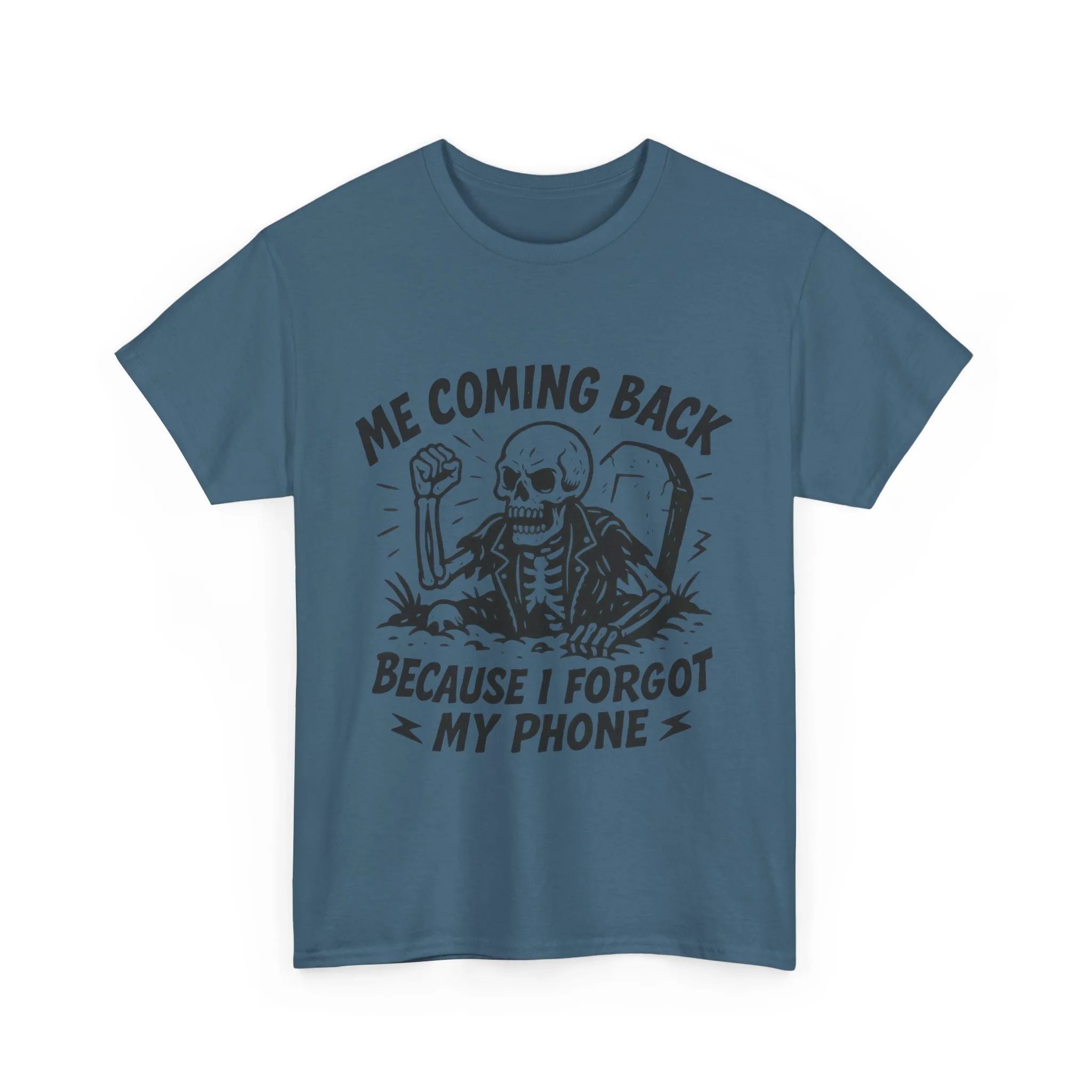Forgot My Phone T-Shirt, Funny Skeleton Coming Back From Grave Tee, Dark Humor Shirt for Men, Humor Tee, funny skull shirt - Image 19