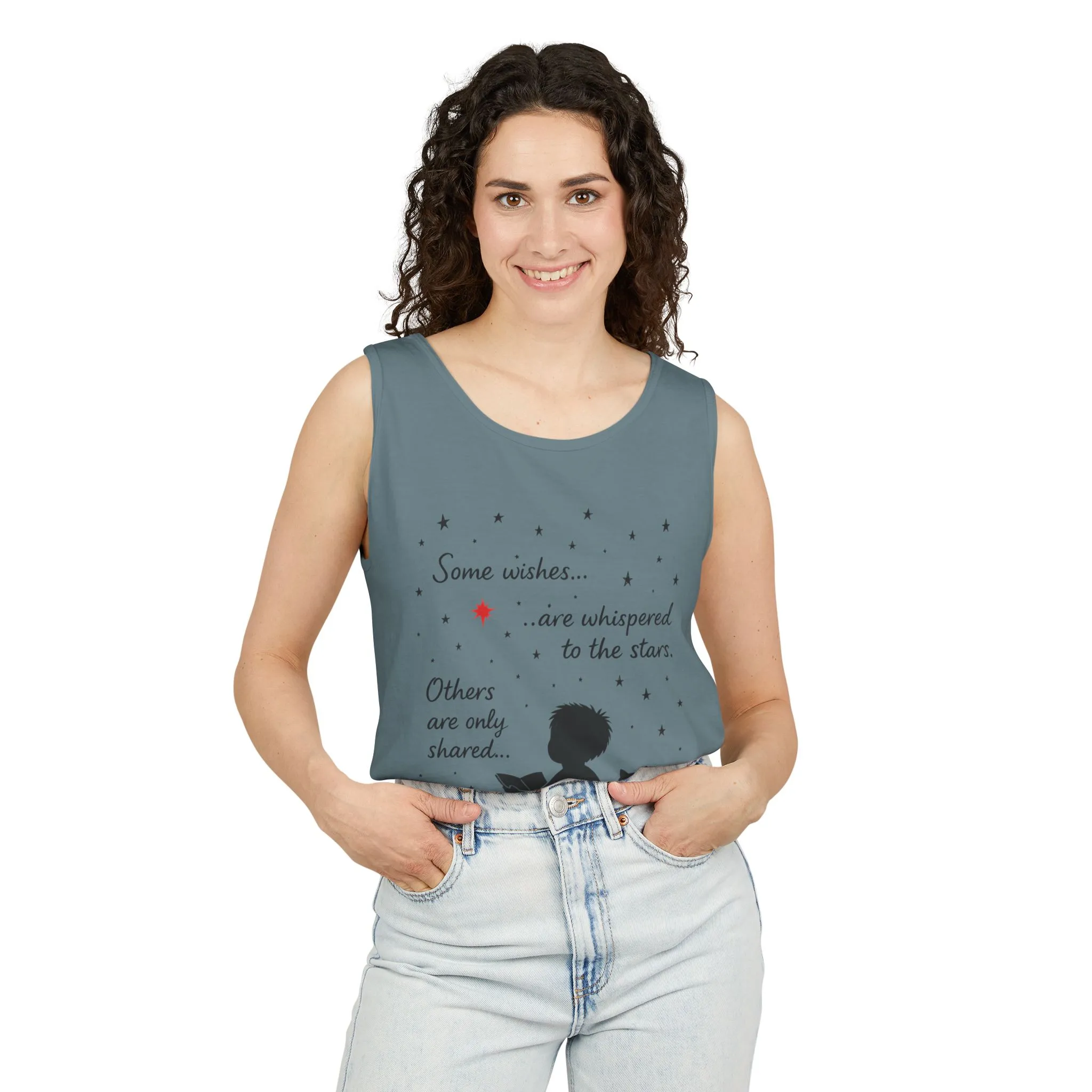 Whimsical Cat Lover's Tank Top, Inspirational Quote Top, Womens Garment-Dyed Summer Shirt, Gifts for Cat Moms, Casual Wear, Pet [...] - Image 23