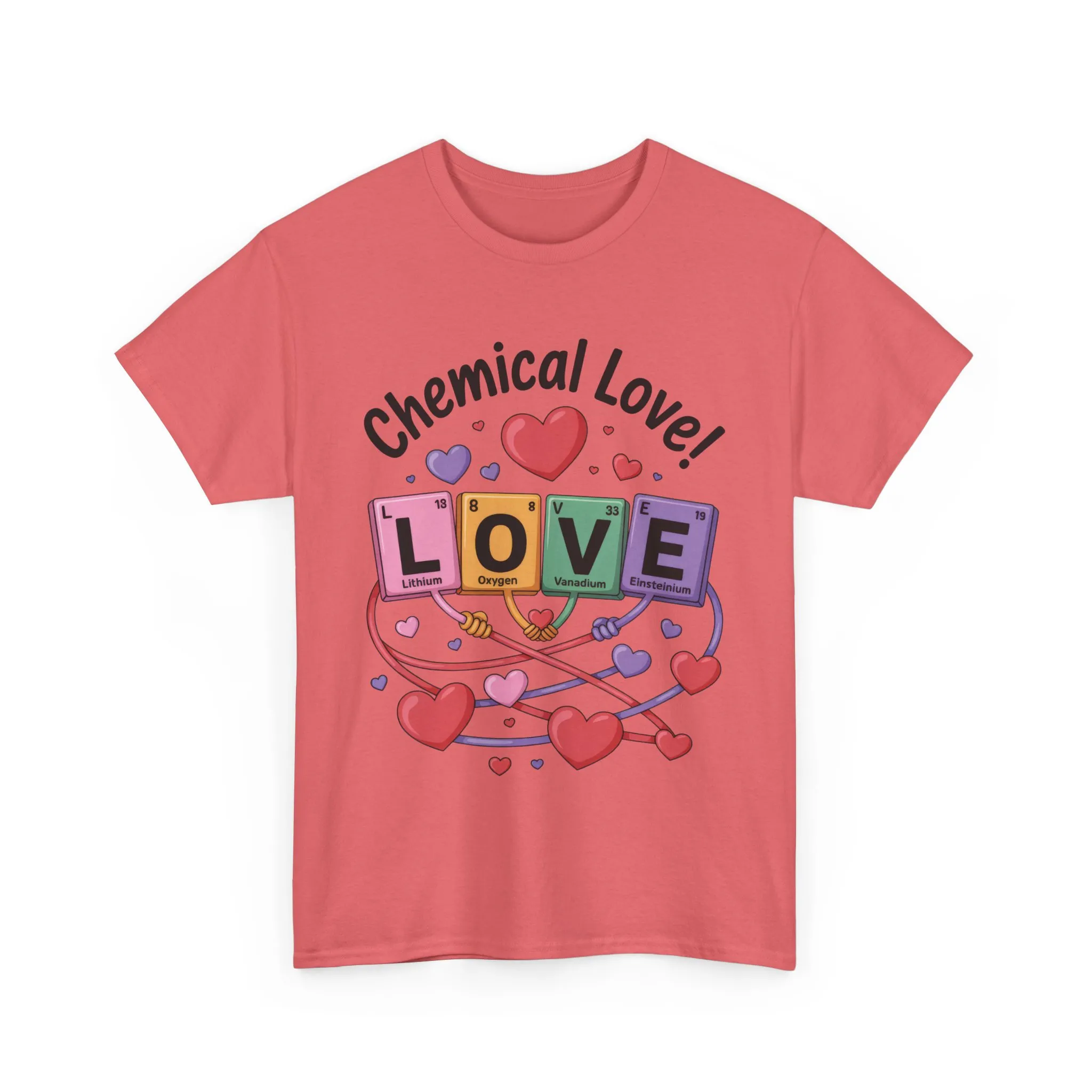 Chemical Love Unisex Heavy Cotton Tee, Cute Couple Shirt, Science Lovers Apparel, Valentines Day Top, Chemistry Lover Gift, Element Table - Image 31