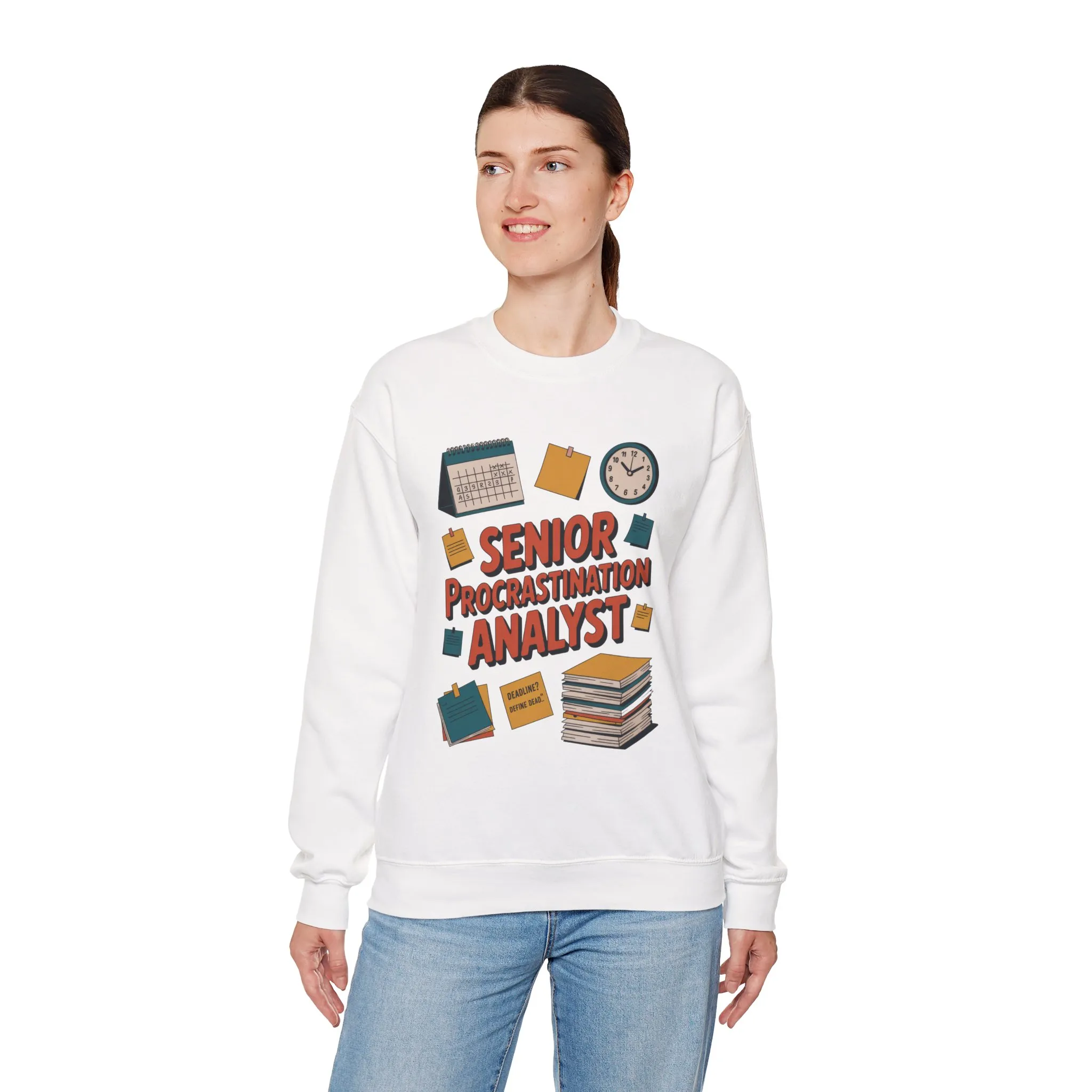 Senior Procrastination Analyst Sweatshirt, Gift for Graduates, Office Humor Apparel, Meme Sweatshirt, Casual Wear, Motivation Humor Apparel - Image 8