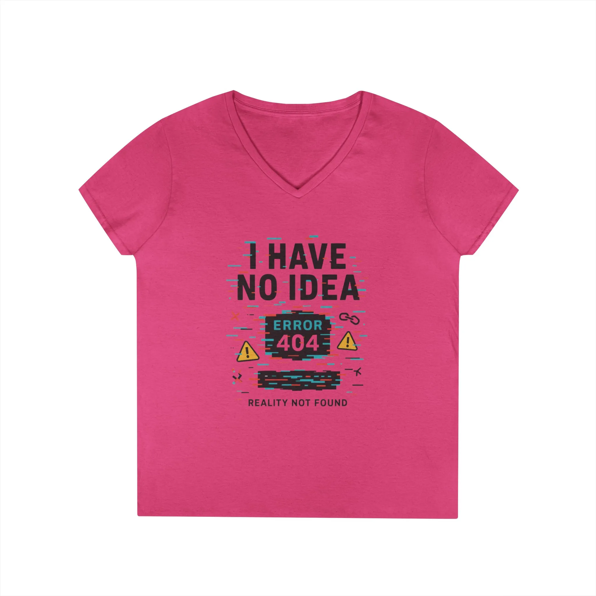 Error 404 V-Neck T-Shirt, Funny Tee, Casual Wear, Gift for Tech Lovers, Geeky Humor Shirt, Unique Birthday Present - Image 25
