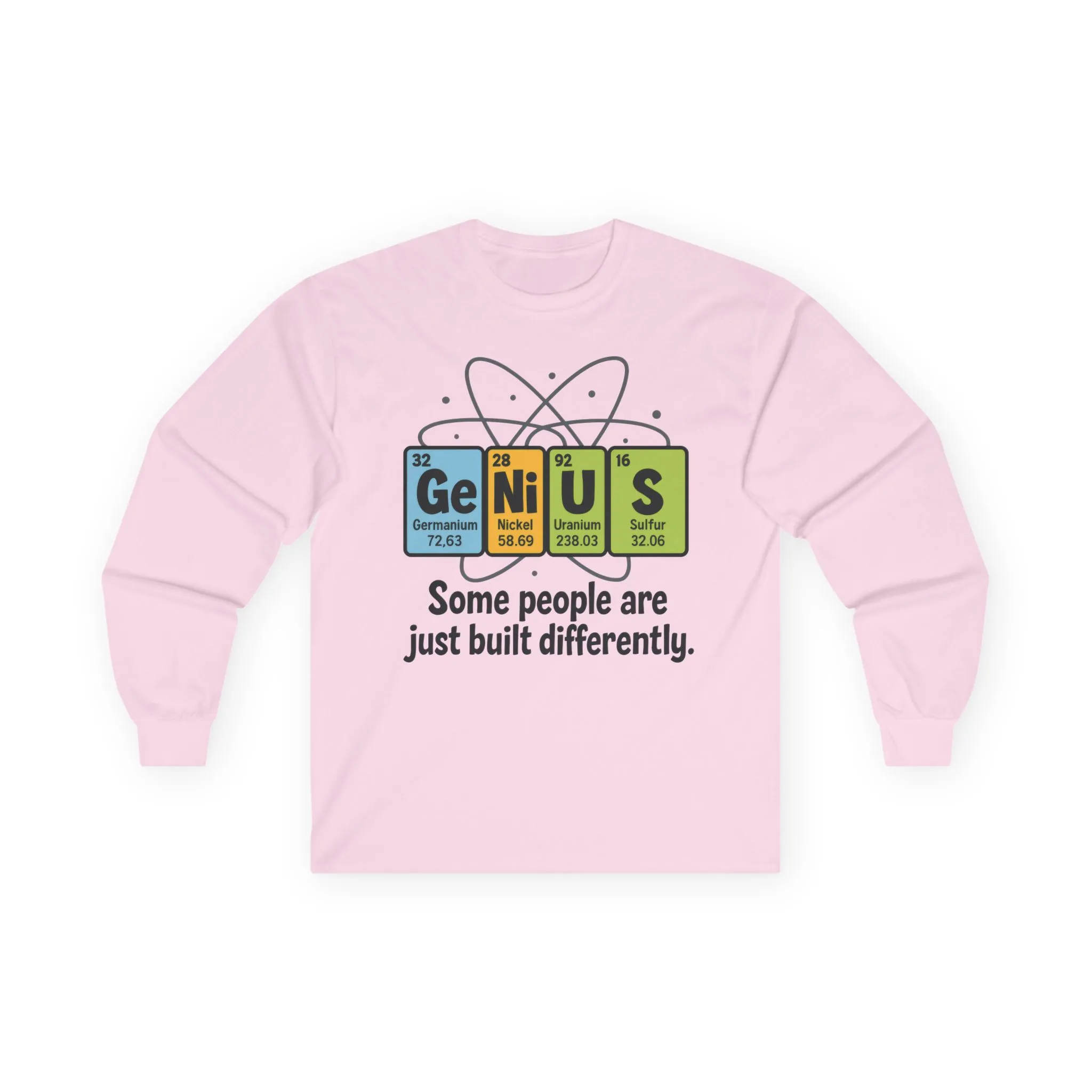 Funny Genius Long Sleeve Tee, Periodic Table Nerd Tee, Science Humor Tee, Unisex Gift, Science Shirt, Nerdy Fashion - Image 25