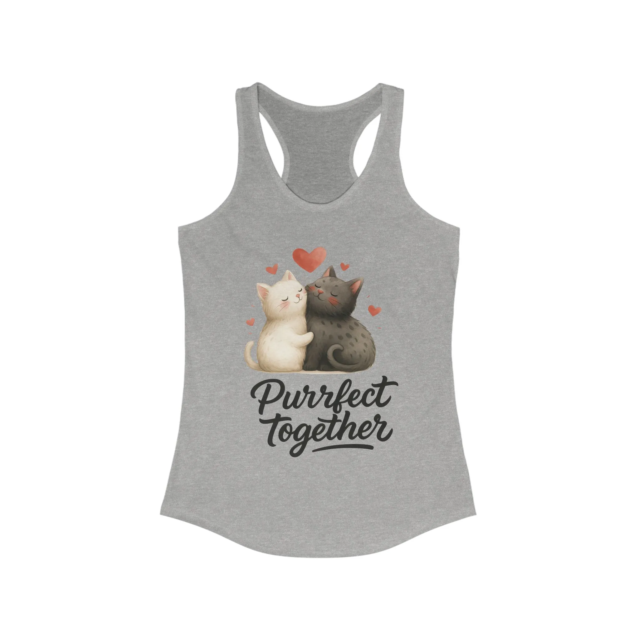 Purrfect Together Cat Lovers Tank, Women's Racerback, Cute Pet Shirt, Gift for Cat Owners, Birthday, Adoption Day, Valentine's Day - Image 7