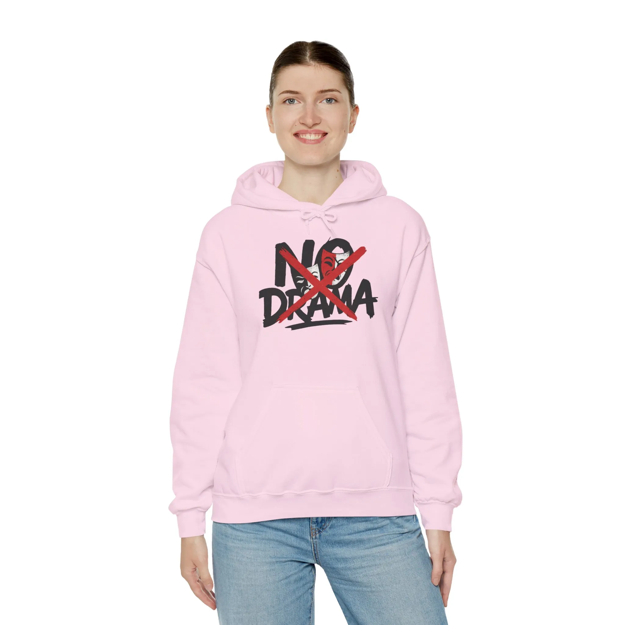 No Drama Womens Hooded Sweatshirt, Cozy Hoodie, Casual Gift, Relaxed Style, Everyday Wear, Funny Sweatshirt - Image 28