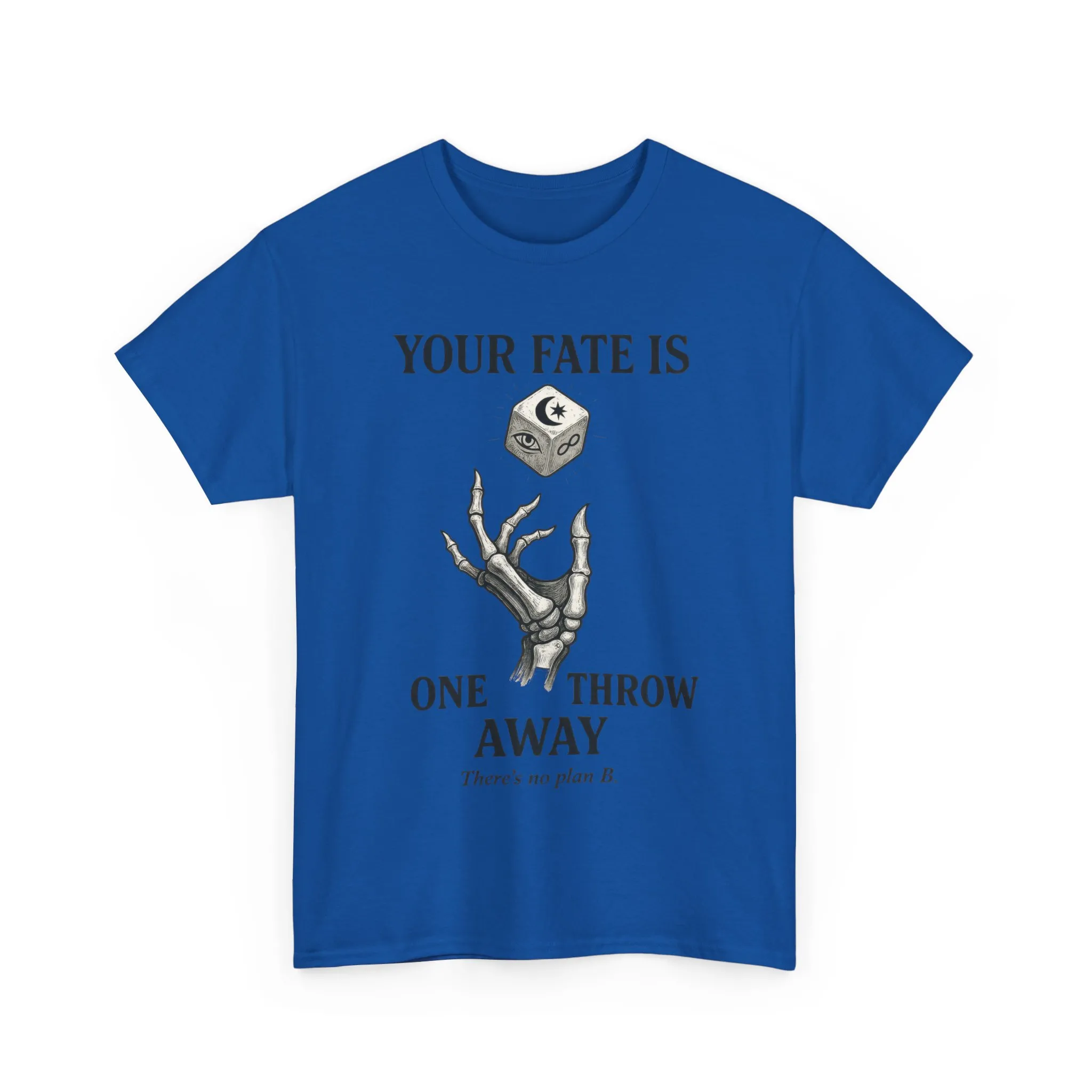 Your Fate Mens Heavy Cotton Tee, Skeleton Dice Graphic T-Shirt, Trendy Gift for Gamers, Gambling Tee, Unique Quote Apparel - Image 22