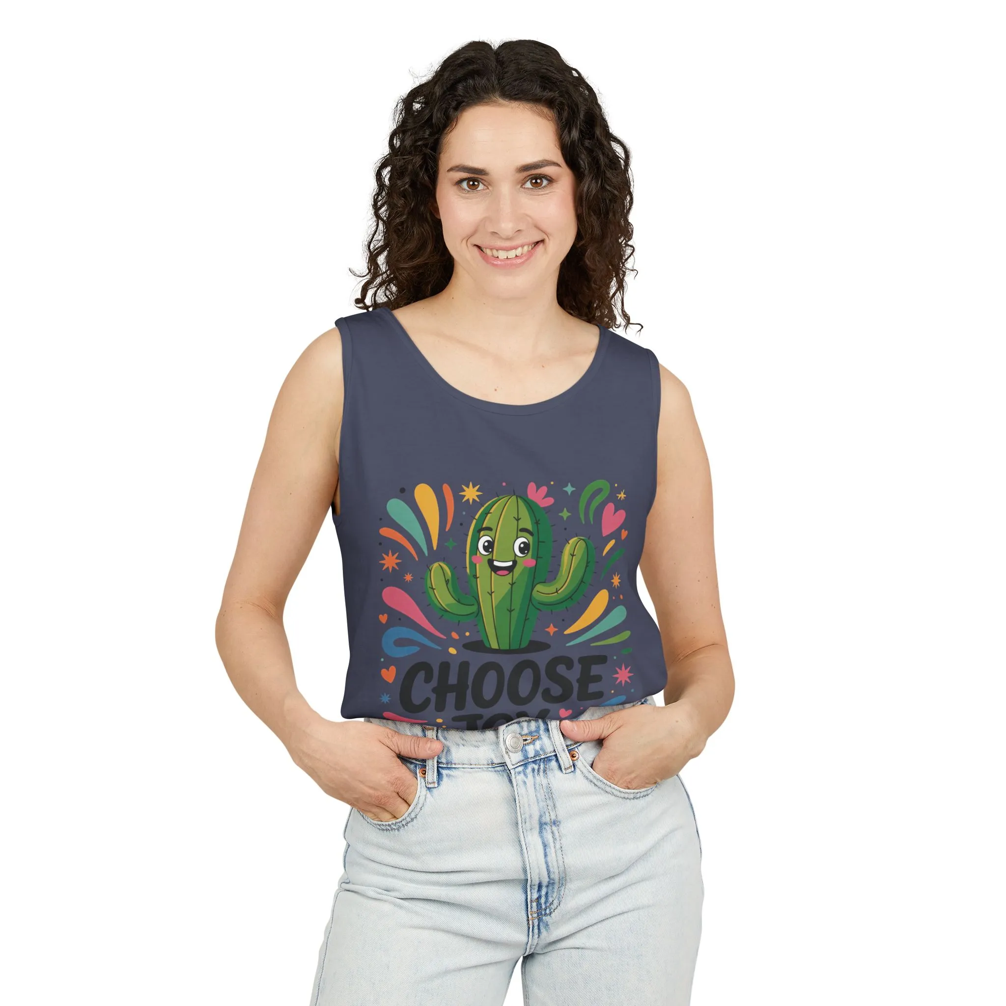 Joyful Cactus Womens Tank Top, Choose Joy Always, Summer Tank, Casual Wear, Gift for Friends, Trendy Top, Vacation Outfit - Image 26