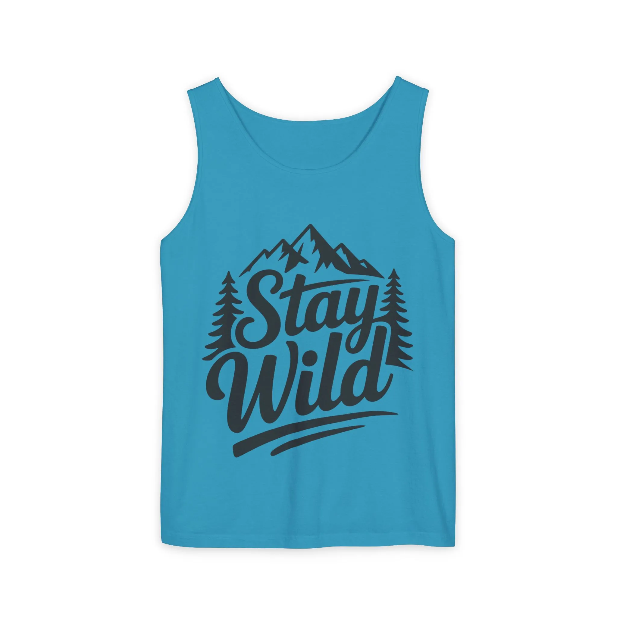 Stay Wild Garment-Dyed Mens Tank Top, Boho Summer Top, Adventure Shirt, Nature Lover Apparel, Gift for Hikers, Outdoor Clothing - Image 22
