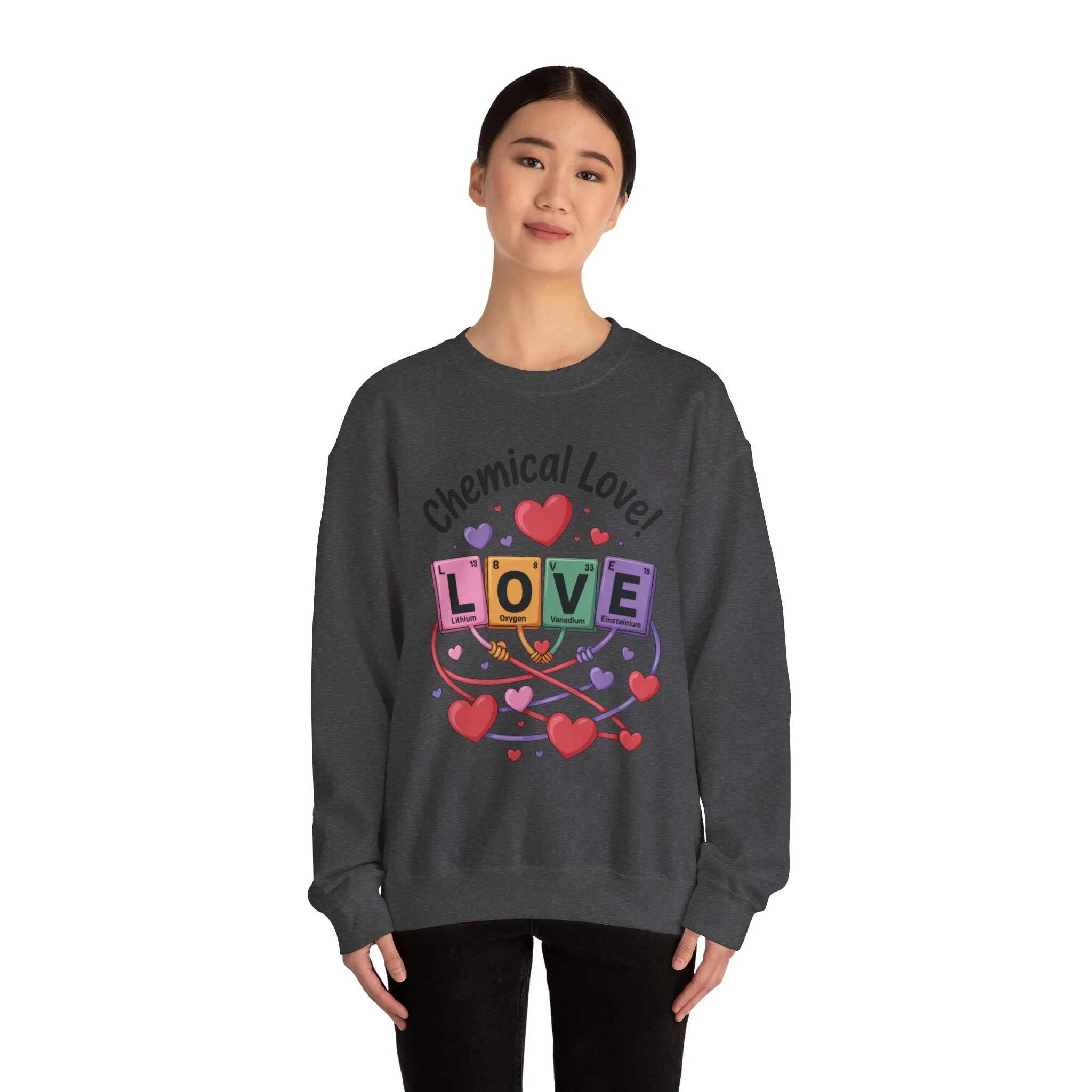Chemical Love Women's Sweatshirt, Womens Crewneck, Cute Sweatshirt Gift, Valentines Day Pullover, Science Lovers Apparel, Relationship Humor - Image 14