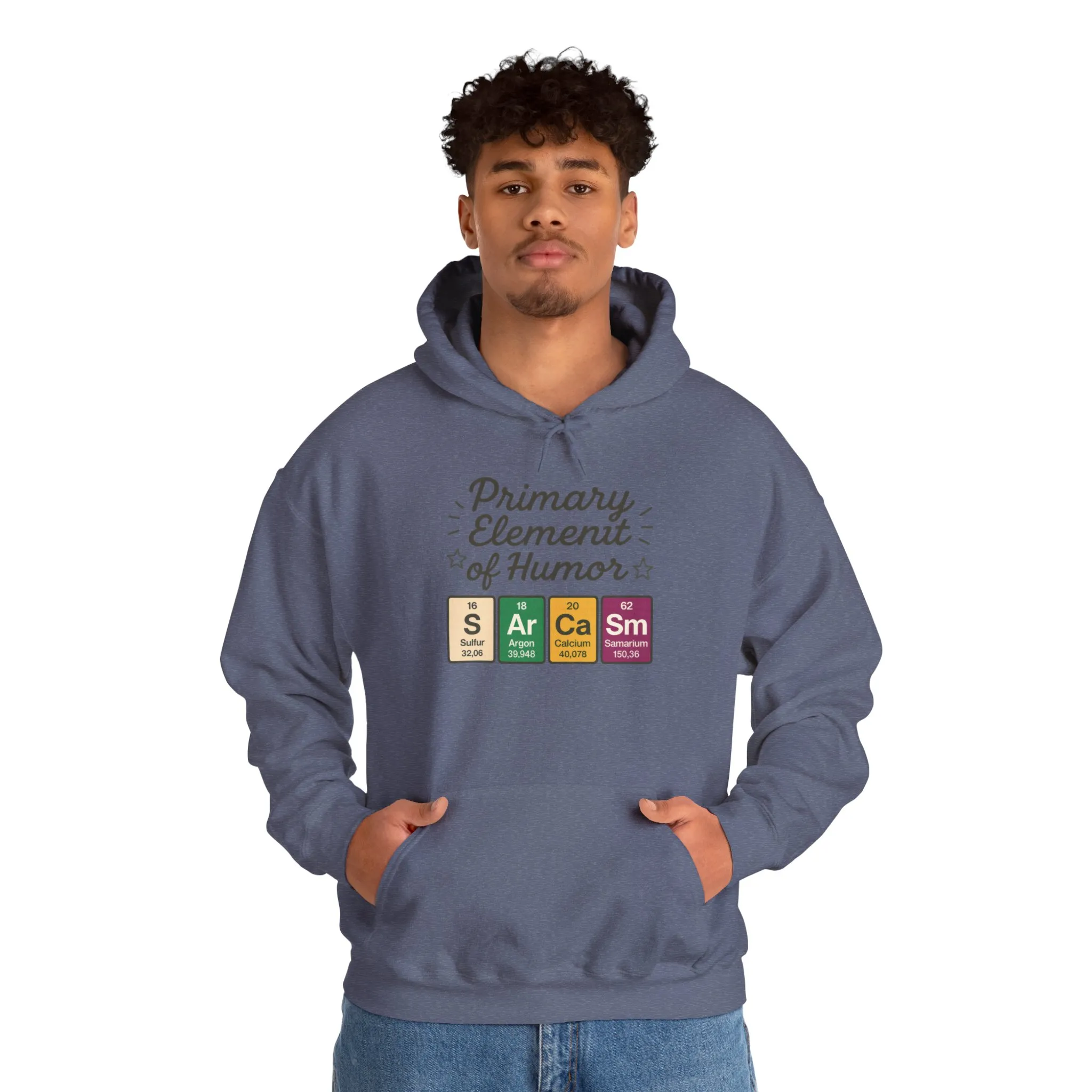 Sarcasm Hoodie for Men, Funny Nerd Hoodie, Primary Element of Humor Sweatshirt, Science Lover Gift for Him, Sarcastic Humor Apparel - Image 32