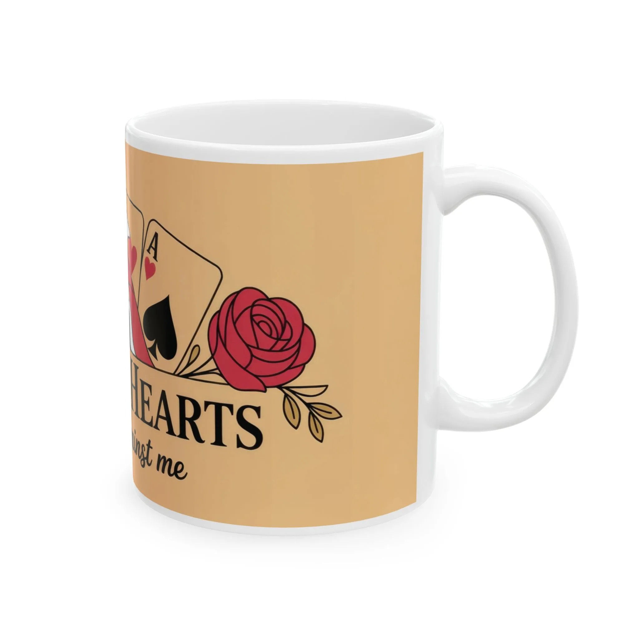 Queen of Hearts Mug, Dont Bet Against Me Quote, Gift for Gamblers, Fantasy Lover, Queen of Hearts Decor - Image 4