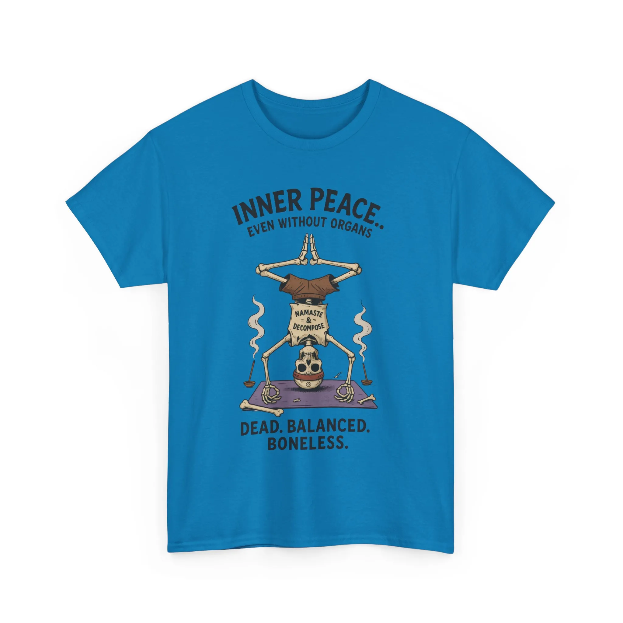Inner Peace Skeleton Yoga Unisex Tee, Dark Humor Meditation Shirt, Gift for Mindfulness Lovers, Yoga Shirt, Peaceful Vibes - Image 13