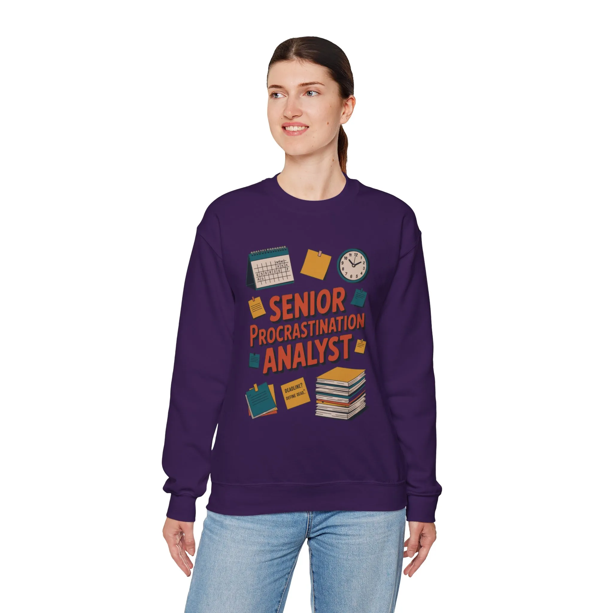 Senior Procrastination Analyst Sweatshirt, Gift for Graduates, Office Humor Apparel, Meme Sweatshirt, Casual Wear, Motivation Humor Apparel - Image 44