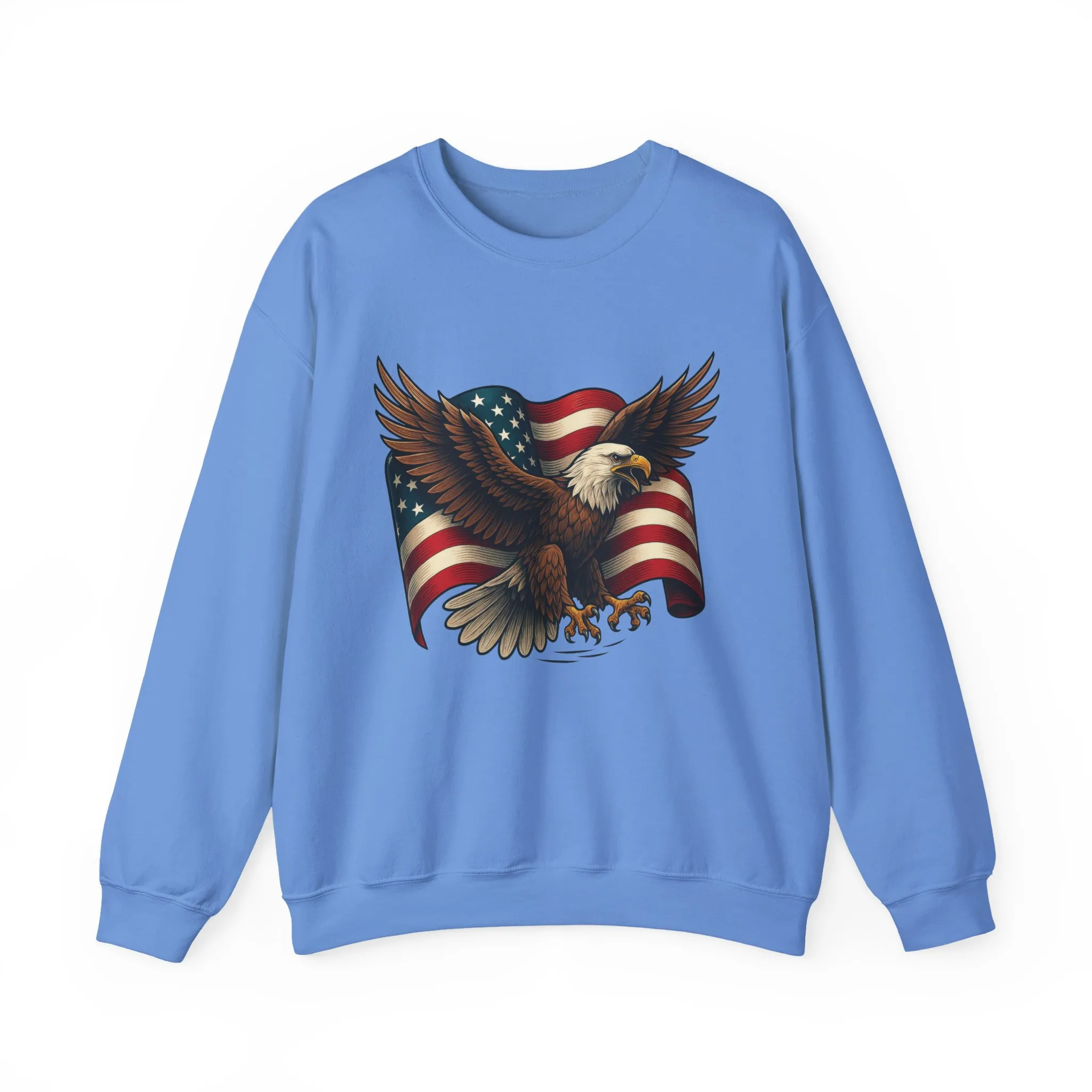 Patriotic Eagle Sweatshirt - Unisex Crewneck, USA Flag Apparel, Memorial Day, Veteran's Day, Independence Day, Gift for Patriots - Image 16