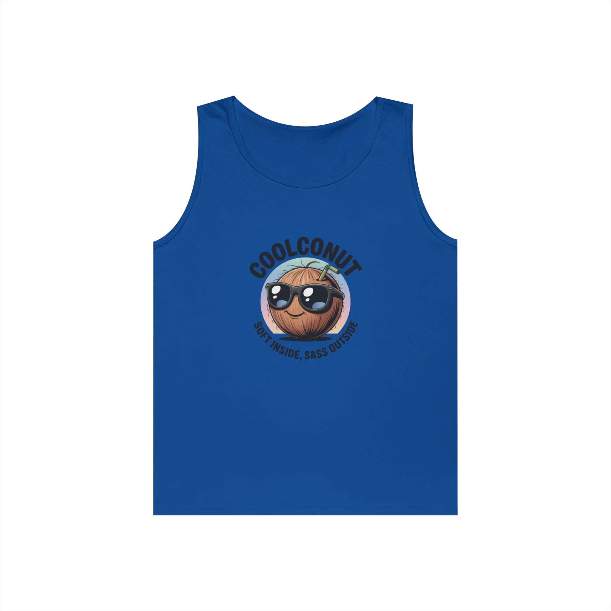 Coolconut Unisex Heavy Cotton Tank Top - Fun Summer Tee, Cute Beach Outfit, Vacation Wear, Gift for Him or Her, Trendy Summer Apparel - Image 13