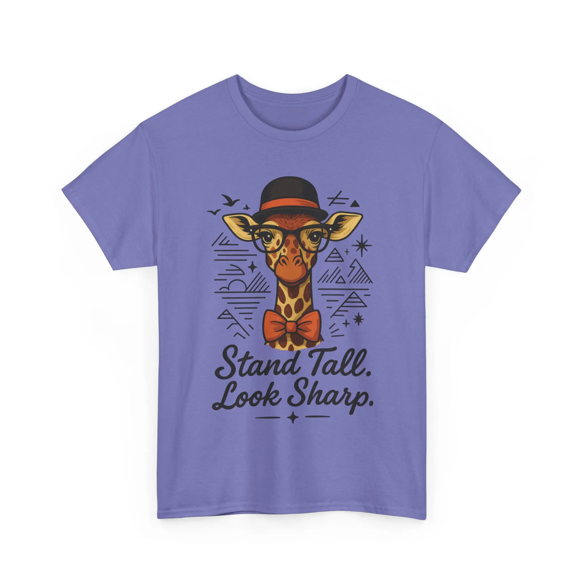 Hipster Giraffe T-Shirt with Hat and Glasses, Whimsical Giraffe Tee, Fun Gift, Cute Graphic Shirt, Unisex Heavy Cotton Tee - Image 33
