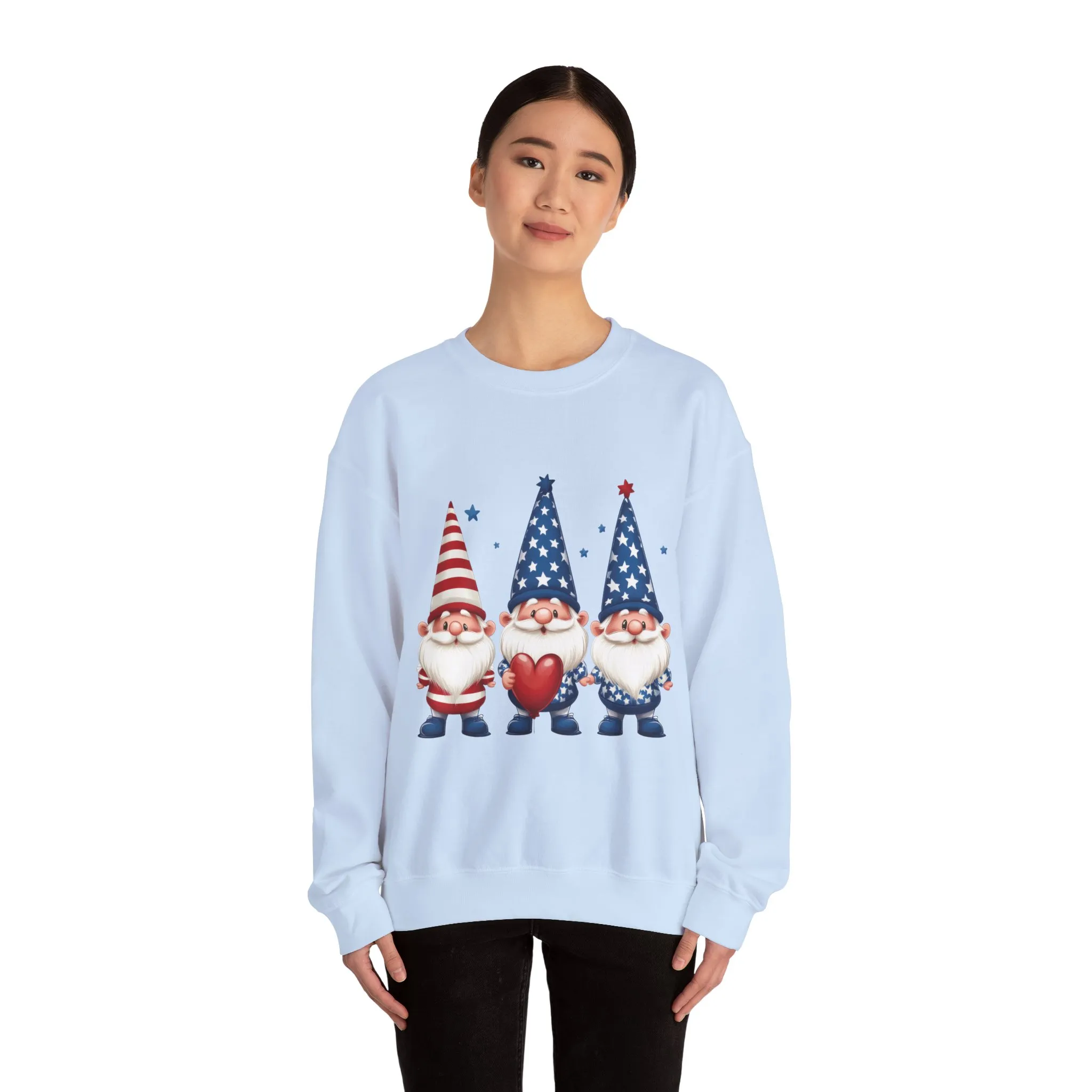 Patriotic Gnome Sweatshirt, Cozy Casual Wear for Independence Day, Gift for Gnome Lovers, 4th of July Apparel, All-Year Comfort - Image 29