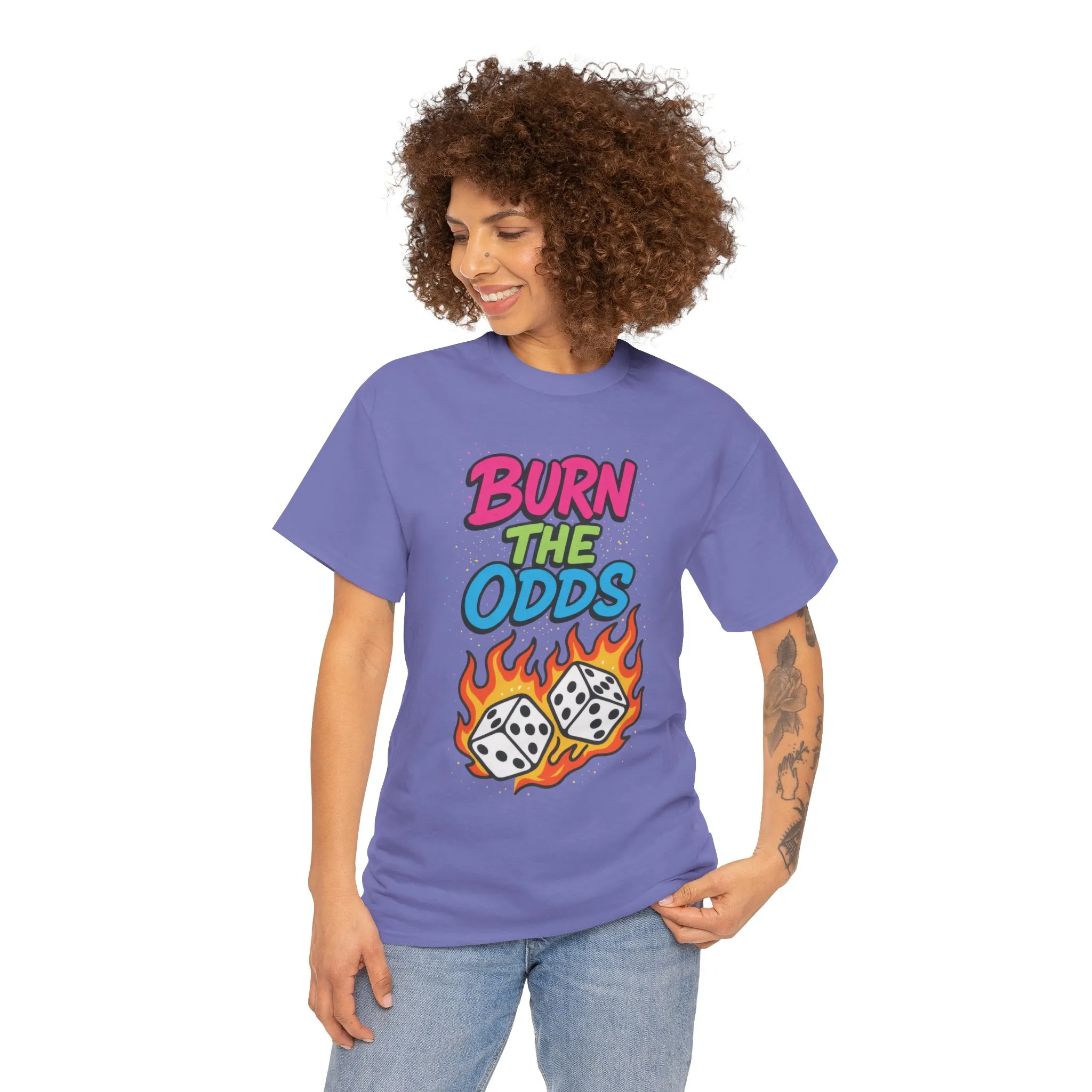 Burn the Odds Graphic Tee | Cool Casual Wear, Gaming Shirt, Unisex Cotton Tee, Dice Design T-Shirt, Gift for Gamers - Image 28