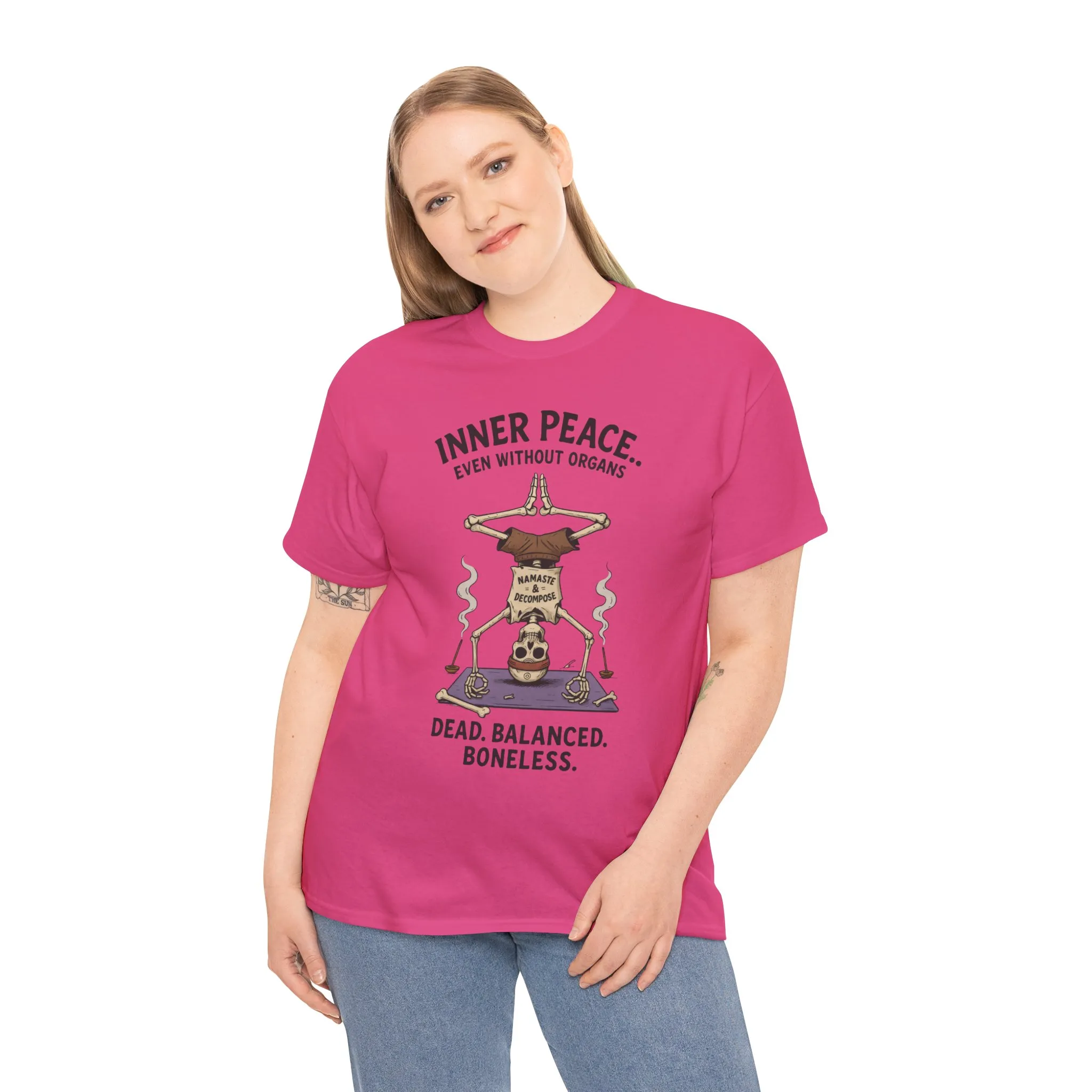 Inner Peace Skeleton Yoga Unisex Tee, Dark Humor Meditation Shirt, Gift for Mindfulness Lovers, Yoga Shirt, Peaceful Vibes - Image 39