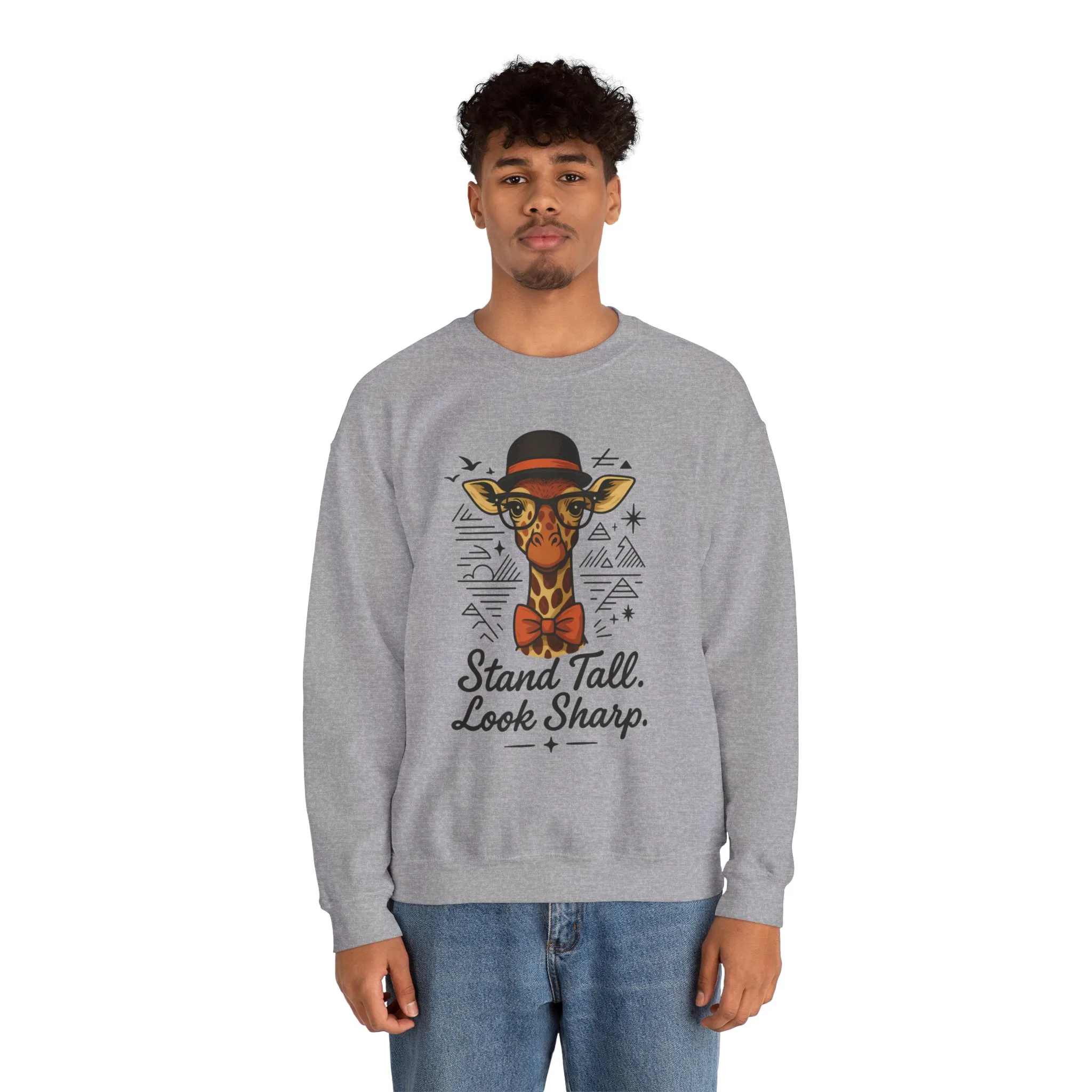 Stylish Giraffe Sweatshirt - Stand Tall, Look Sharp, Unisex Sweater for Animal Lovers, Cozy Gift, Fun Fashion for All Seasons - Image 7