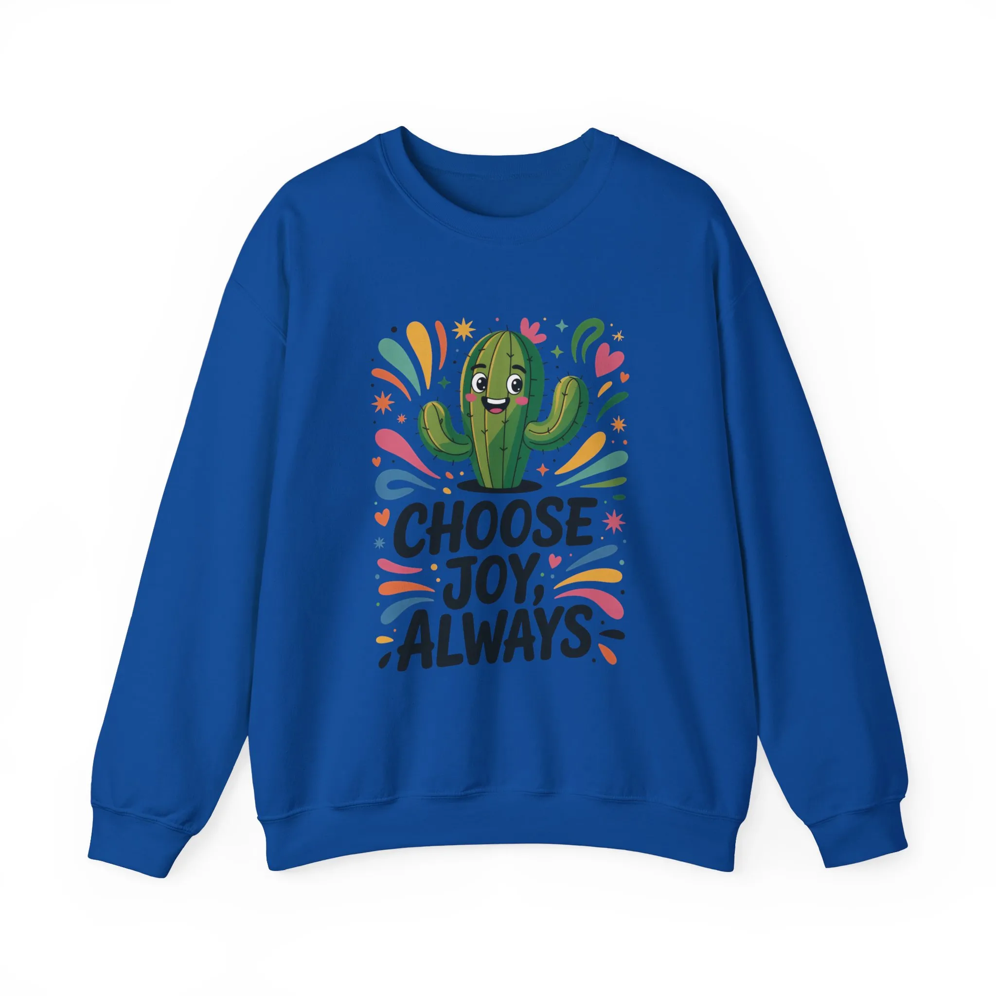 Joyful Cactus Sweatshirt: Choose Joy Always, Cozy Gift for Friends, Womens Casual Wear, Perfect for Celebrations and Everyday Comfort - Image 22
