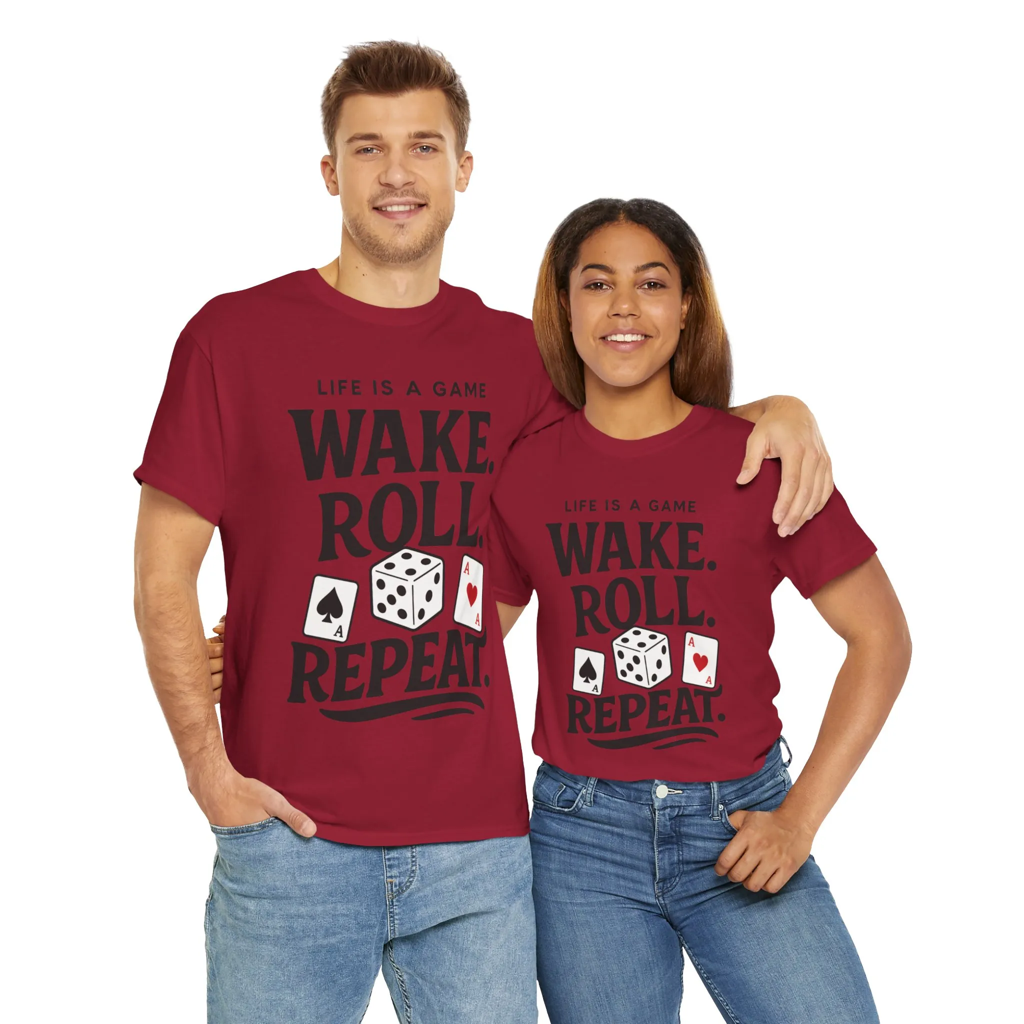 Game On Unisex Heavy Cotton Tee, Perfect for Gamers, Funny Dice & Cards Shirt, Unisex Gambling Gift, Birthday Celebrations - Image 33