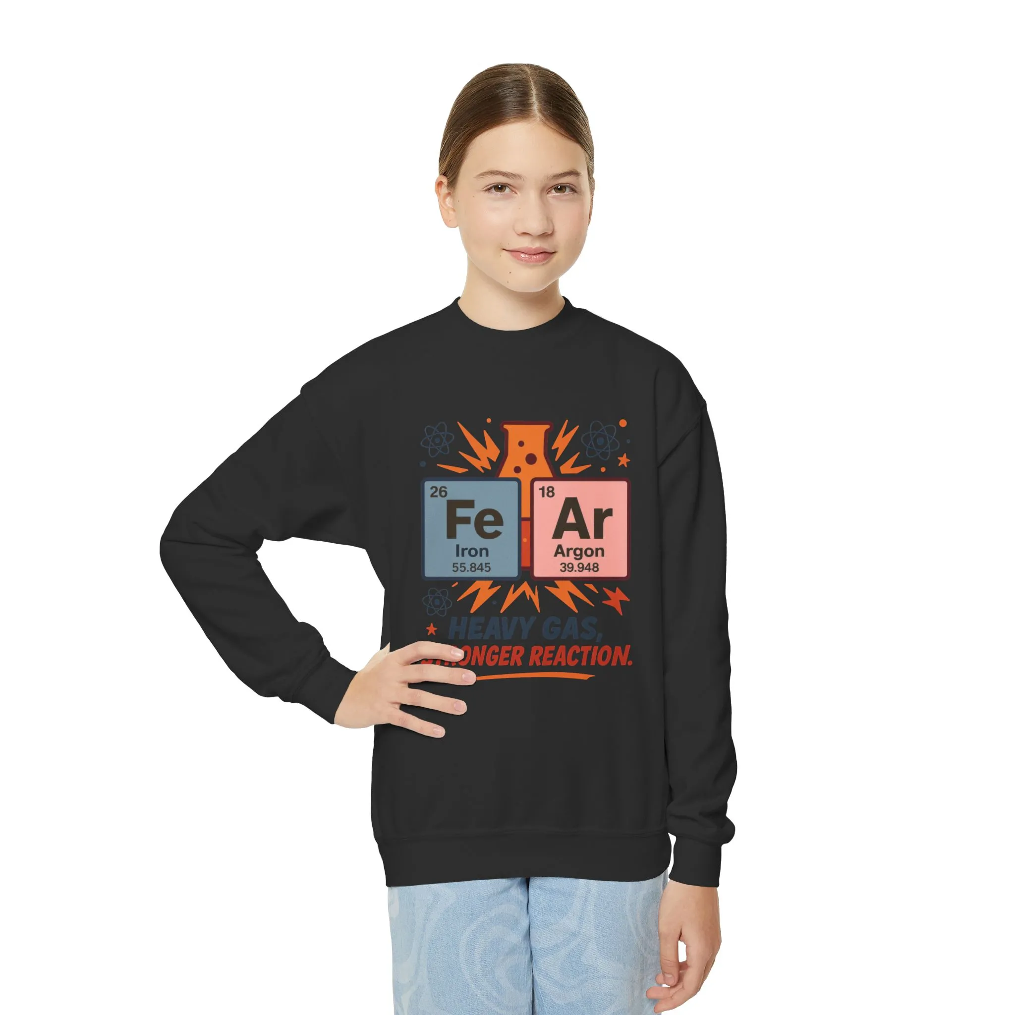 Youth Science Sweatshirt for Kids, Funny Chemistry Gift, Heavy Gas Reaction Crewneck, Science Class Apparel, Educational Sweater - Image 9