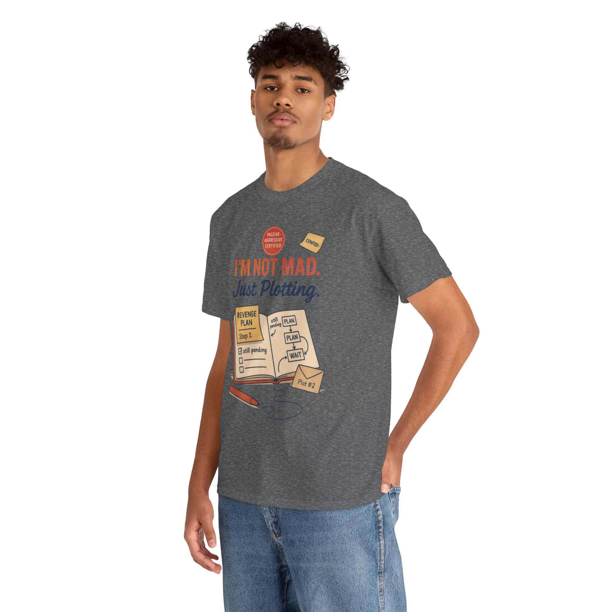 Funny Revenge Plan T-Shirt for Men, I'm Not Mad Just Plotting, Passive Aggressive Humor Tee, Humor Shirt, Funny Graphic Tee - Image 21