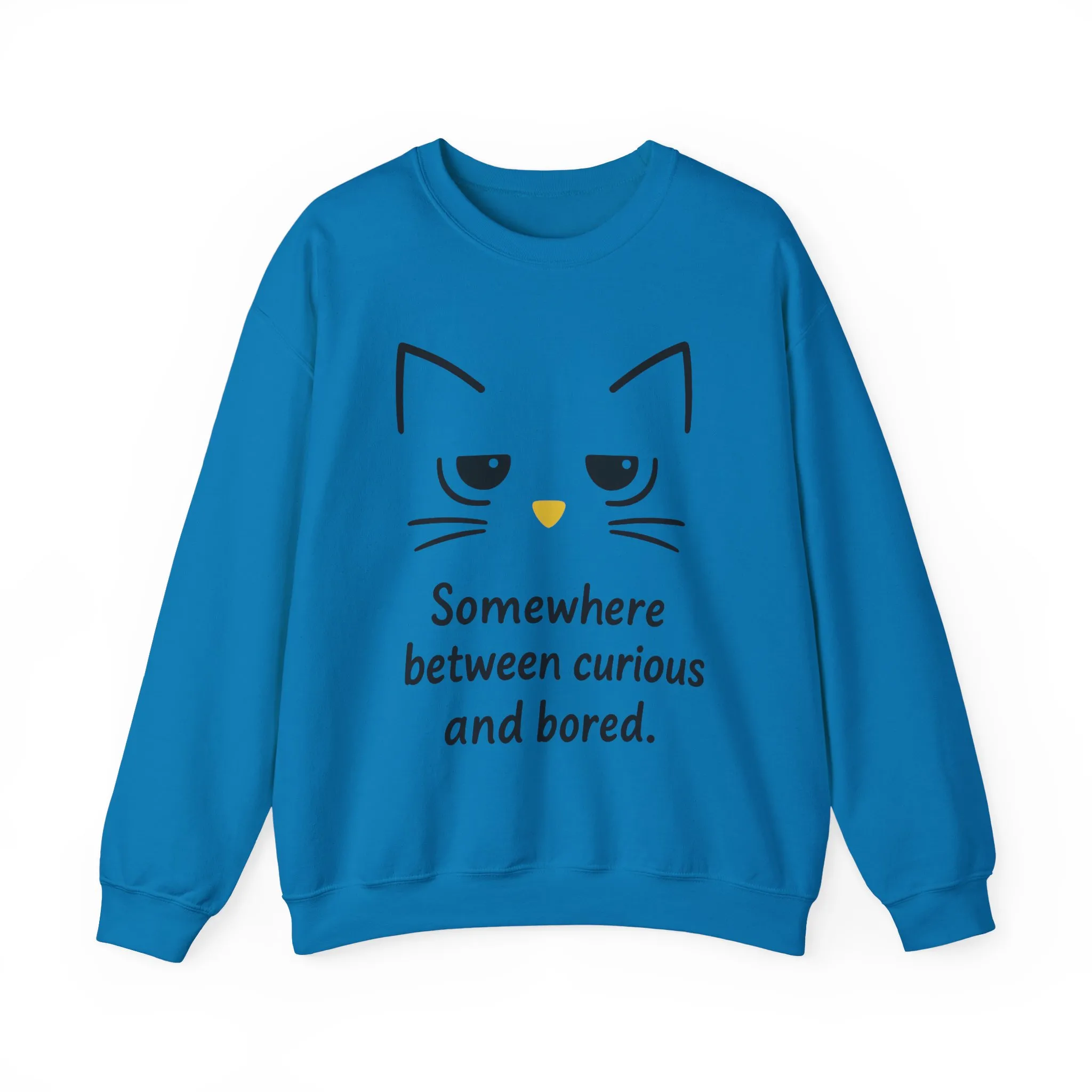 Whimsical Cat Crewneck Womens Sweatshirt, Cozy Relaxed Wear, Perfect Gift for Cat Lovers, Casual Everyday Style - Image 19