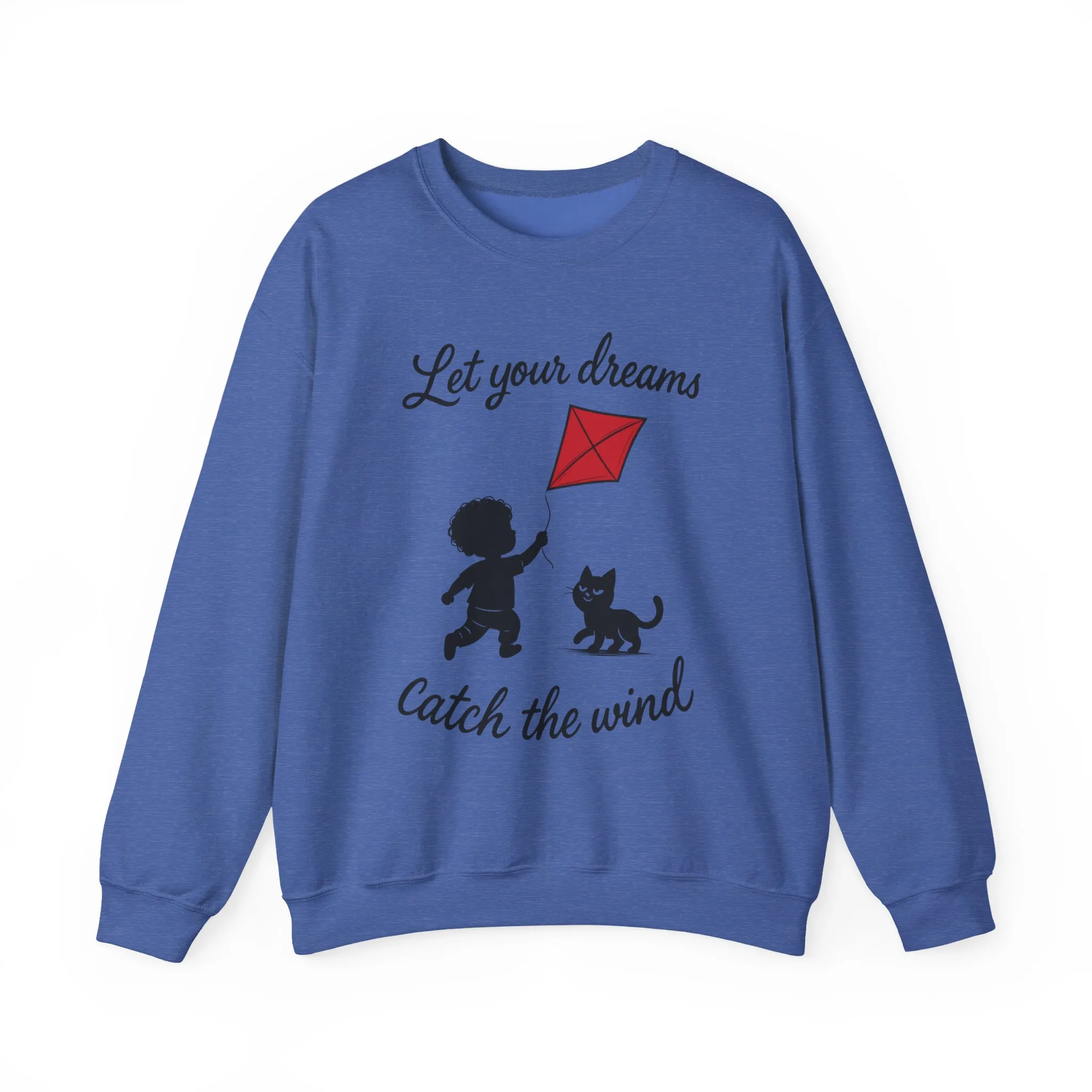 Dream Big Womens Crewneck Sweatshirt, Inspirational Gift, Cozy Lounge Wear, Cat Lover's Apparel, Kid's Motivation Sweatshirt - Image 34