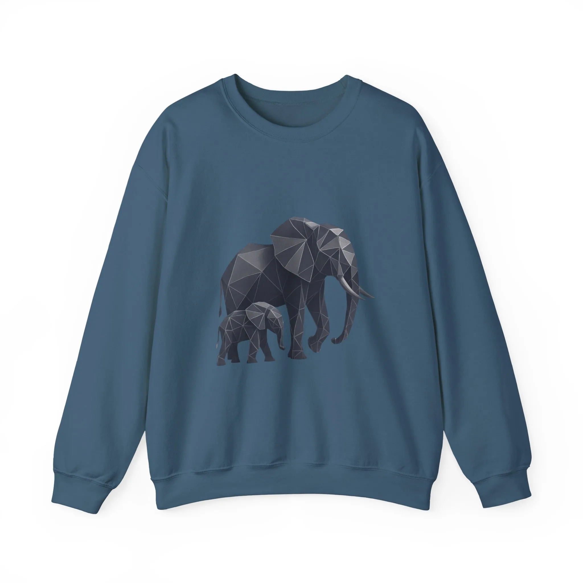 Geometric Elephant Sweatshirt, Cozy Unisex Crewneck, Animal Lover Gift, Nature Inspired Apparel, Eco-Friendly Fashion, Gift for Her - Image 19
