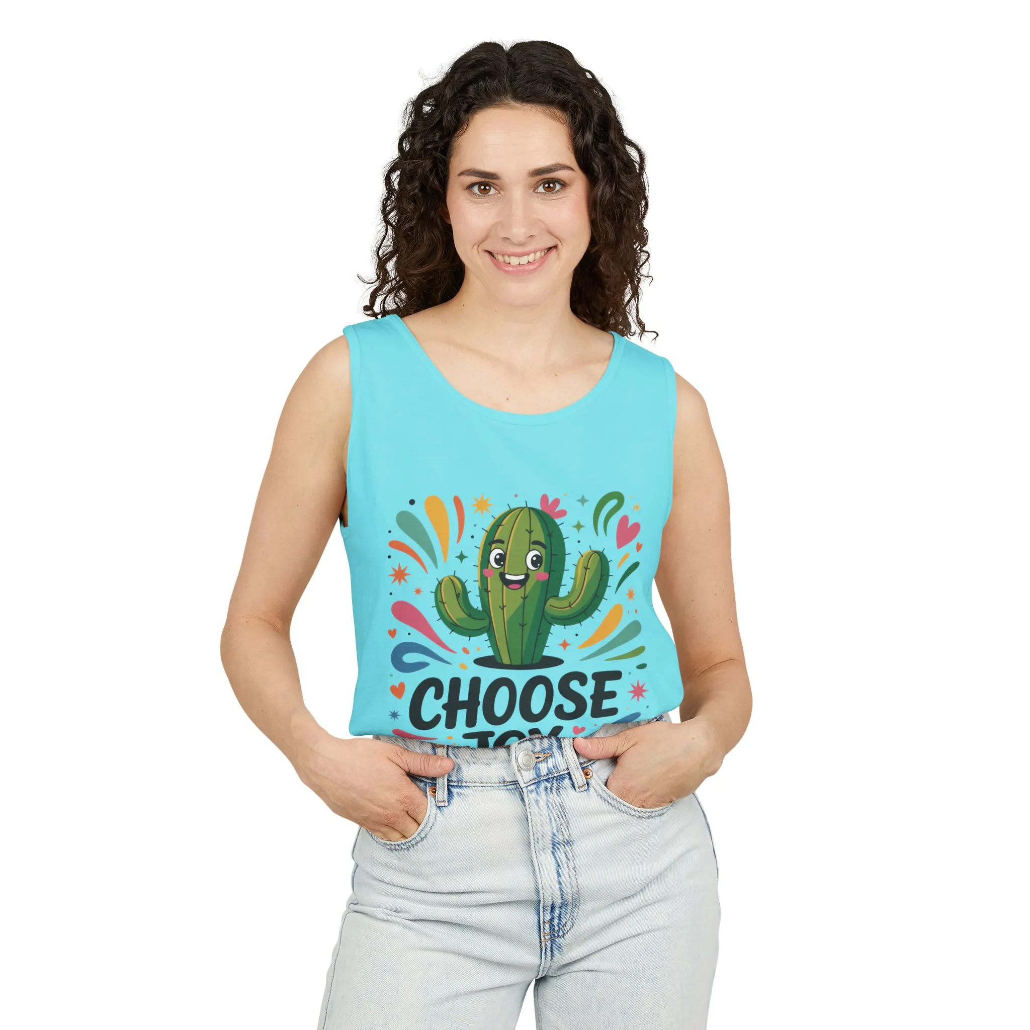Joyful Cactus Womens Tank Top, Choose Joy Always, Summer Tank, Casual Wear, Gift for Friends, Trendy Top, Vacation Outfit - Image 17