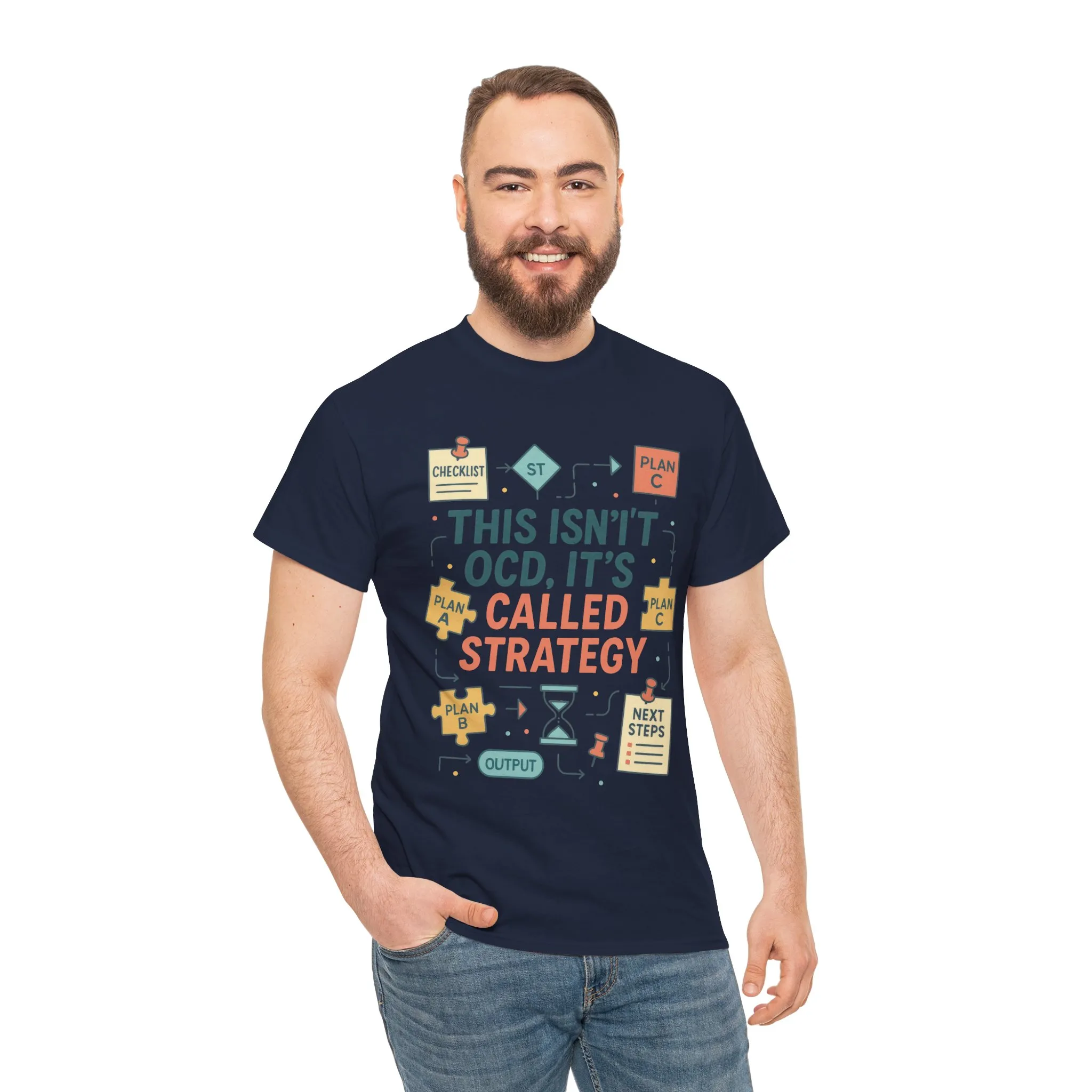 Funny Mens Strategy T-Shirt, This Isnt OCD Its Called Strategy , Planner Humor Tee for Him, OCD Joke Shirt, Gift for Strategists - Image 14