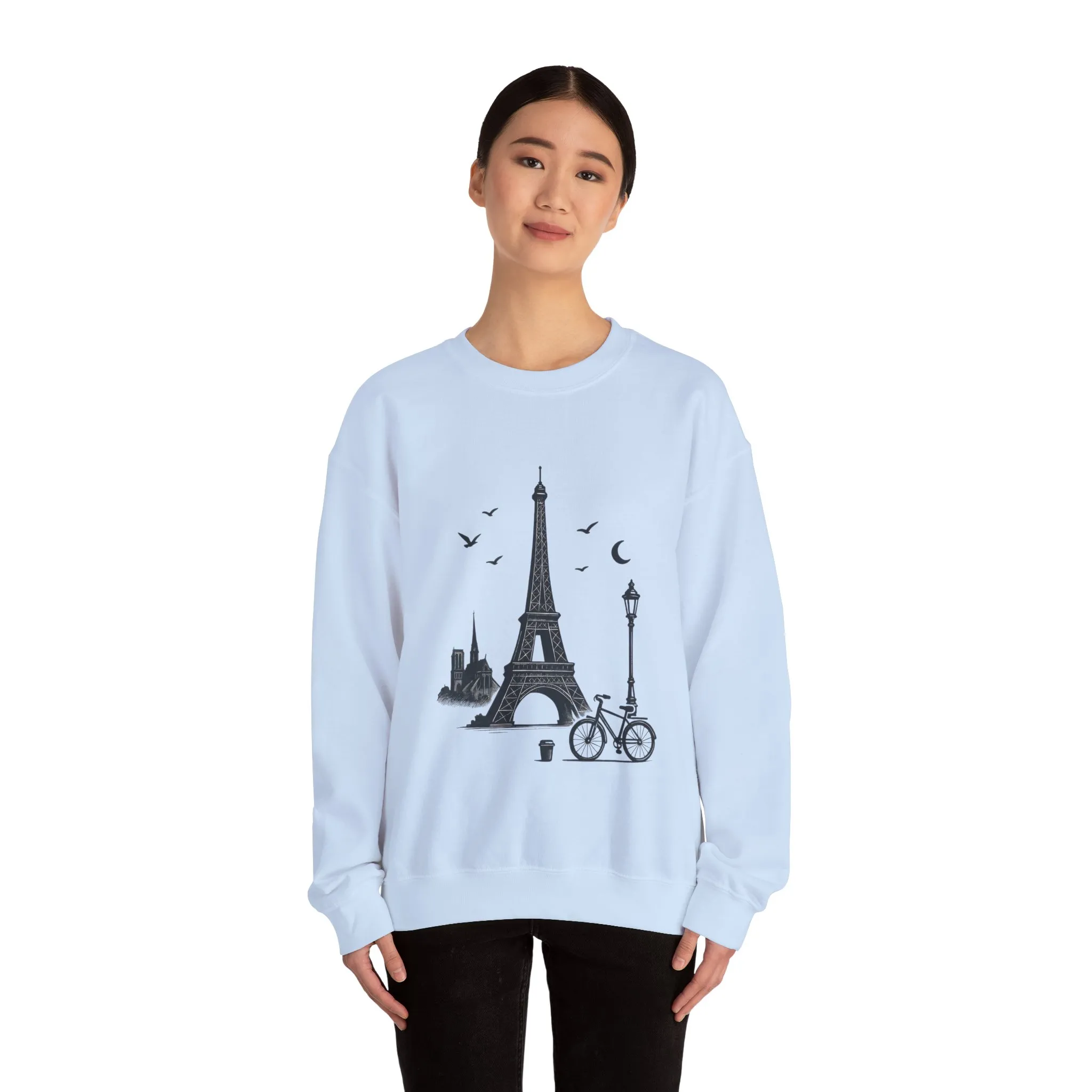 Vintage Parisian Crewneck Sweatshirt, Eiffel Tower Sweater, Cozy Travel Gift, Unisex Fashion, Casual Paris Sweatshirt - Image 16