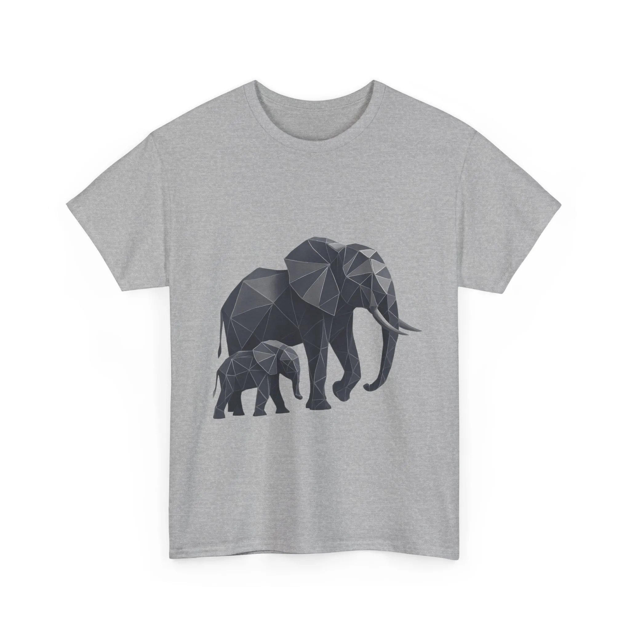 Geometric Elephant Tee - Minimalist Art Shirt, Nature Lover Gift, Animal Print T-Shirt, Unisex Cotton Tee, Eco-Friendly Wear - Image 10