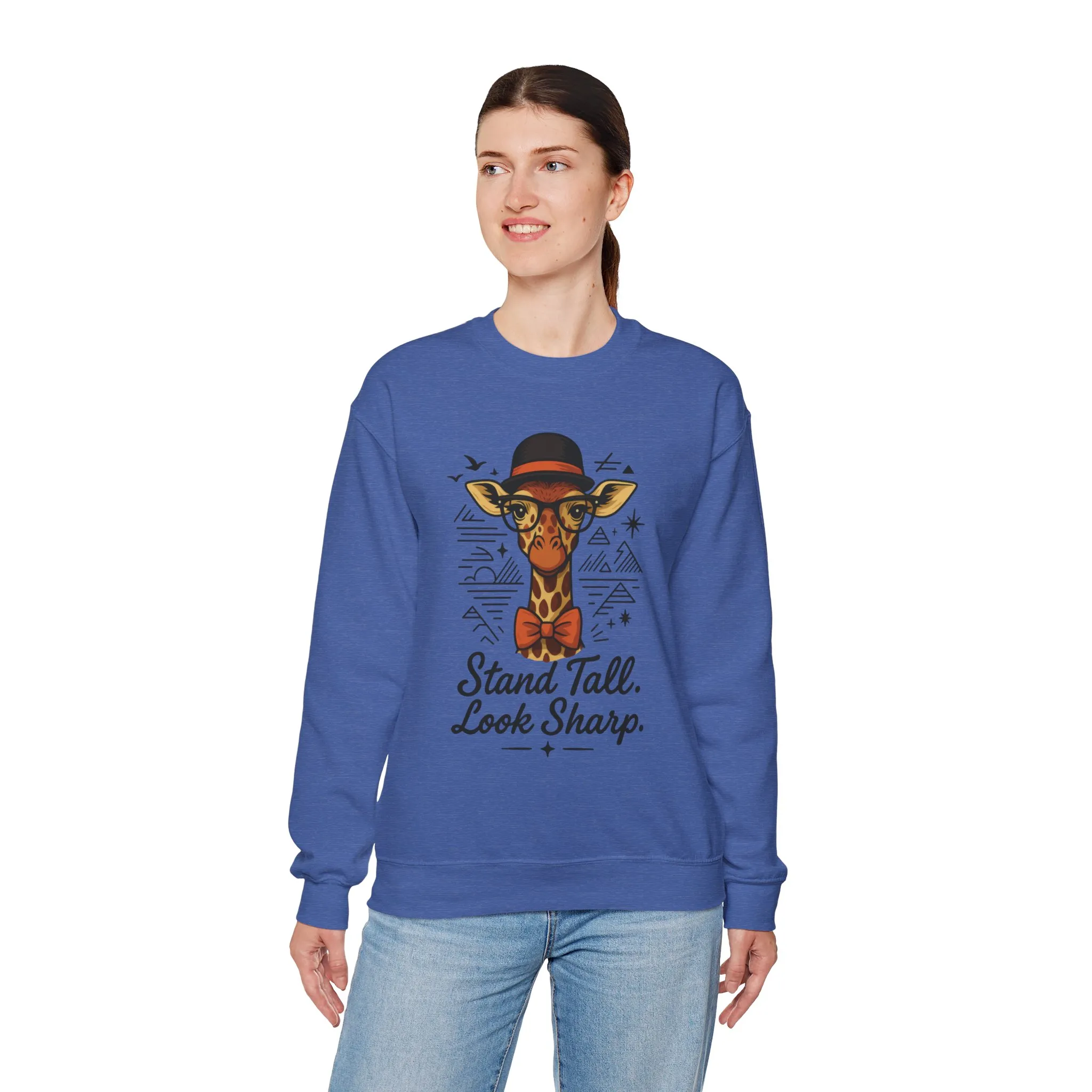 Stylish Giraffe Sweatshirt - Stand Tall, Look Sharp, Unisex Sweater for Animal Lovers, Cozy Gift, Fun Fashion for All Seasons - Image 46