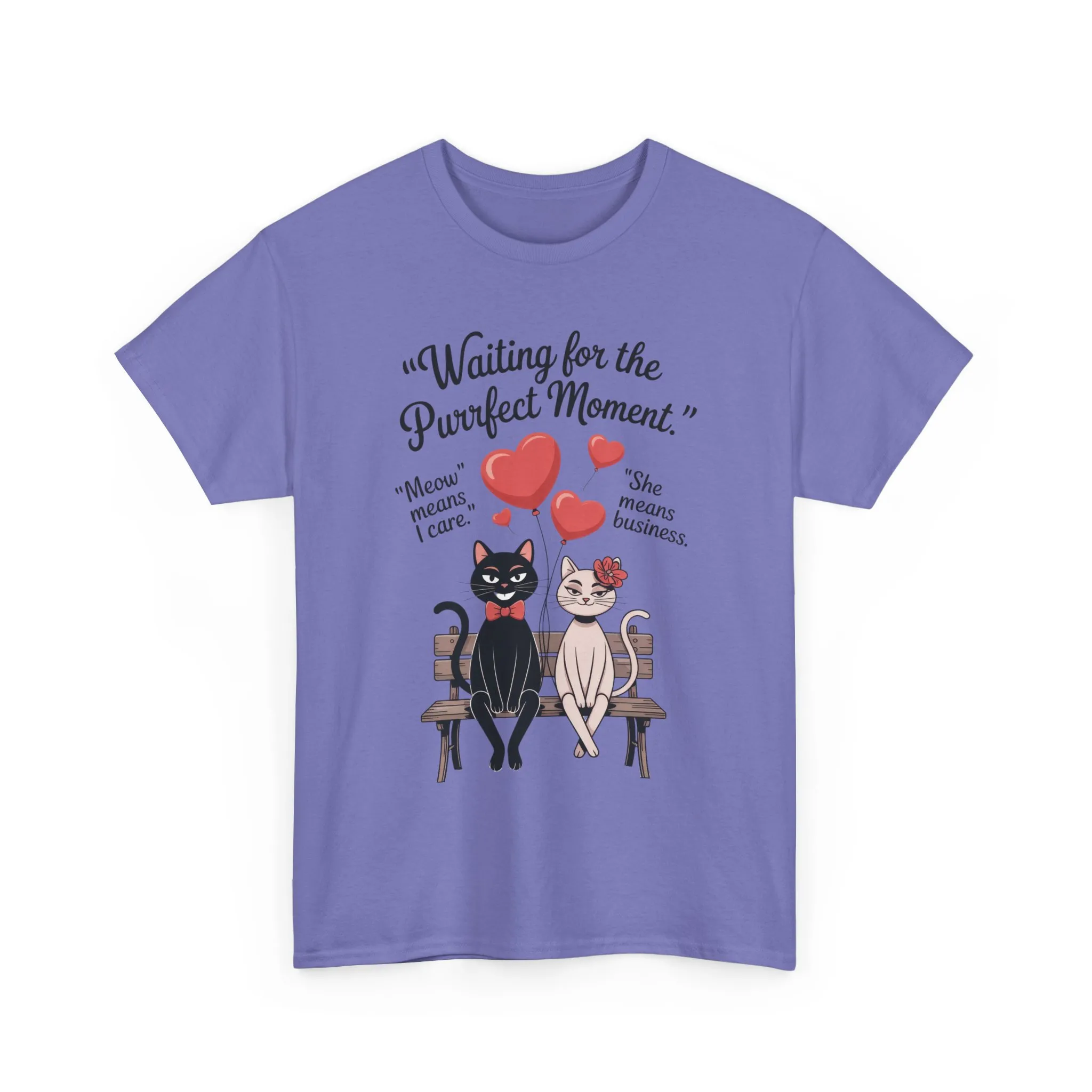 Cute Cat Lovers Tee, Unisex Heavy Cotton Tee for Pet Owners, Funny Cat Shirt, Gift for Cat Lovers, Casual T-Shirt, Animal Art Tee - Image 19