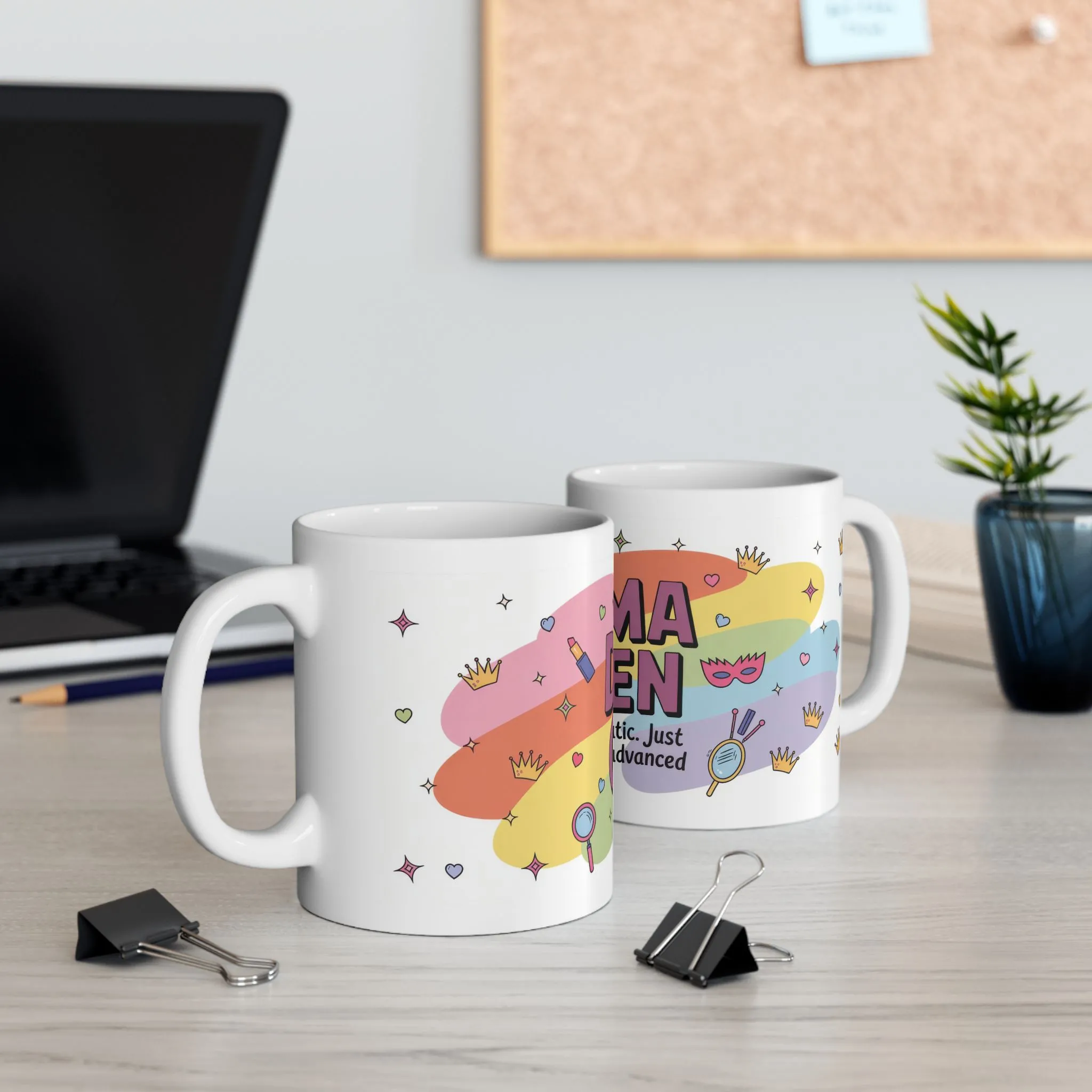 Drama Queen Coffee Mug, Funny Colorful Quote Cup, Not Dramatic Just Emotionally Advanced, Gift for Sassy Women or Friends - Image 5