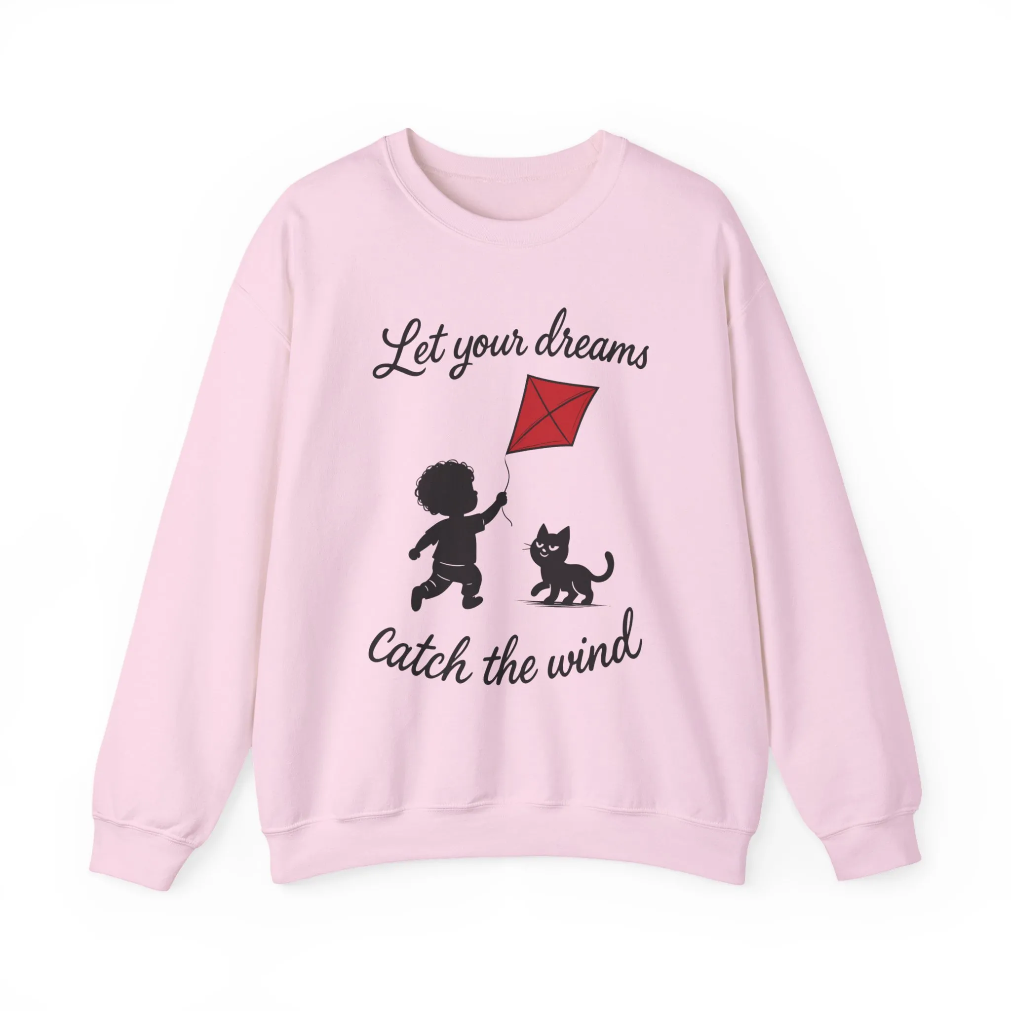 Dream Big Womens Crewneck Sweatshirt, Inspirational Gift, Cozy Lounge Wear, Cat Lover's Apparel, Kid's Motivation Sweatshirt - Image 19
