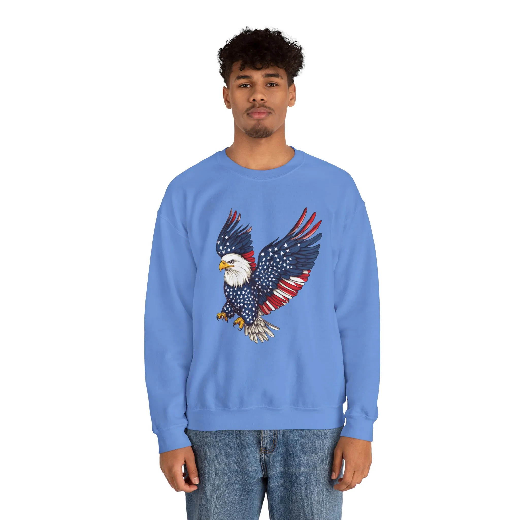 Patriotic Eagle Sweatshirt, Unisex Crewneck, USA Pride Apparel, Cozy Everyday Wear, Perfect for Independence Day, Gift for Patriots - Image 18