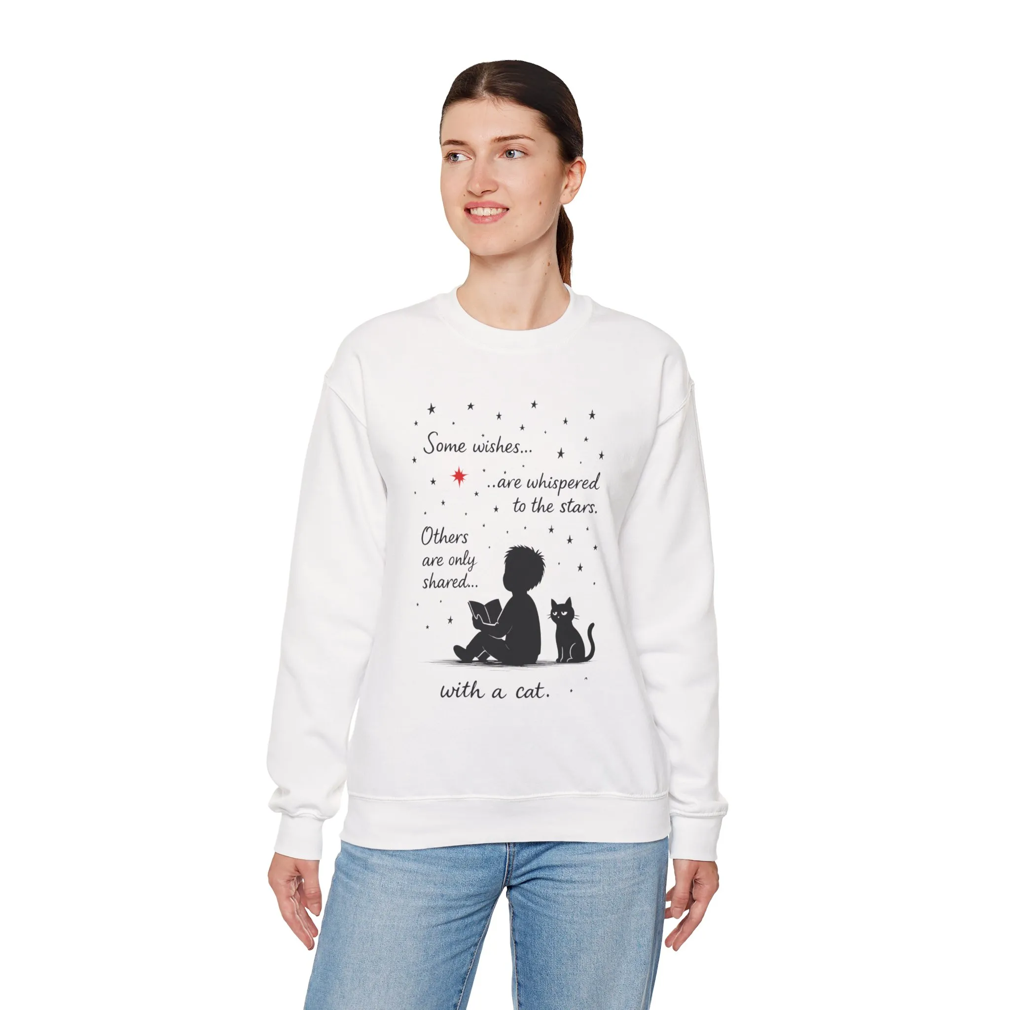 Cozy Cat-Inspired Crewneck Sweatshirt - Literary Lover Gift, Womens Layer, Cat Enthusiast Apparel, Thoughtful Gift for Cozy Nights - Image 6