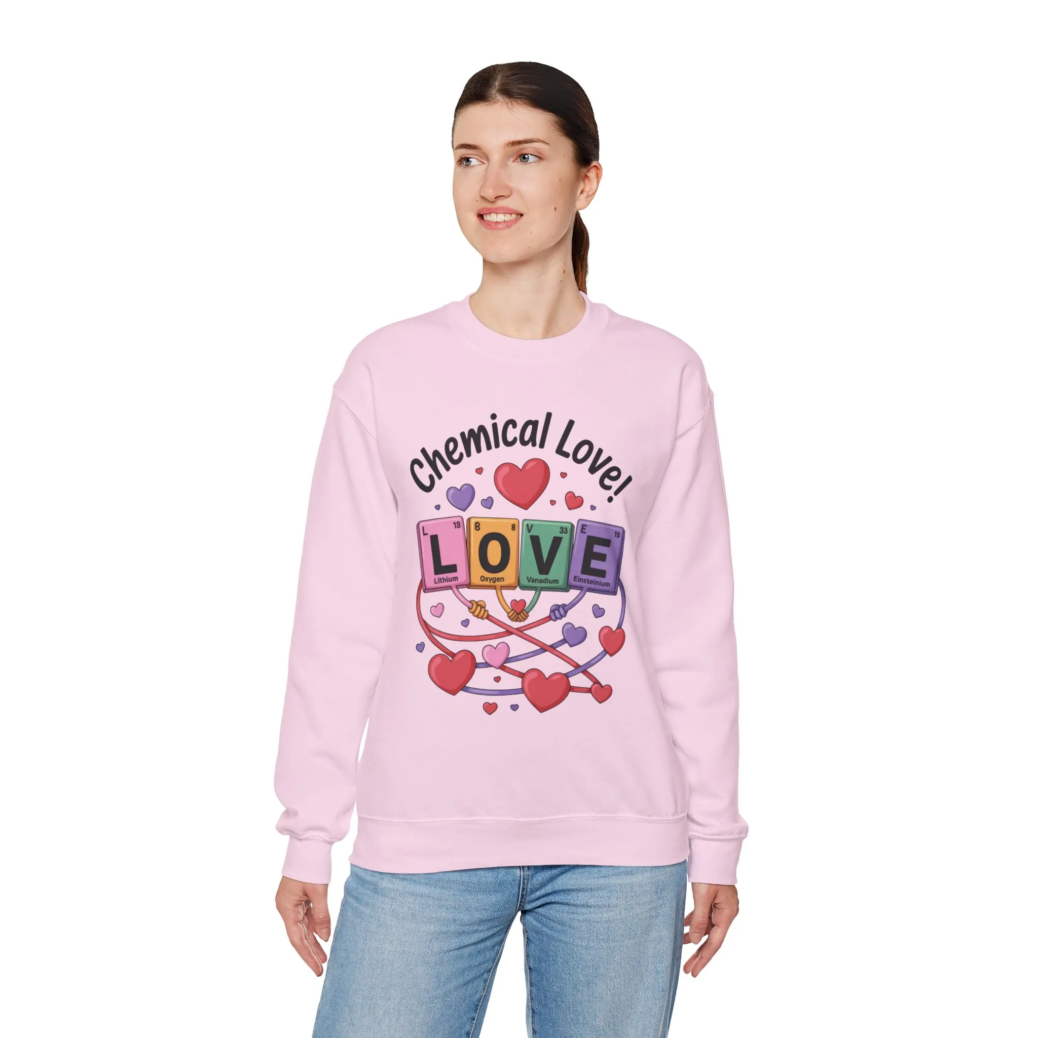 Chemical Love Women's Sweatshirt, Womens Crewneck, Cute Sweatshirt Gift, Valentines Day Pullover, Science Lovers Apparel, Relationship Humor - Image 24
