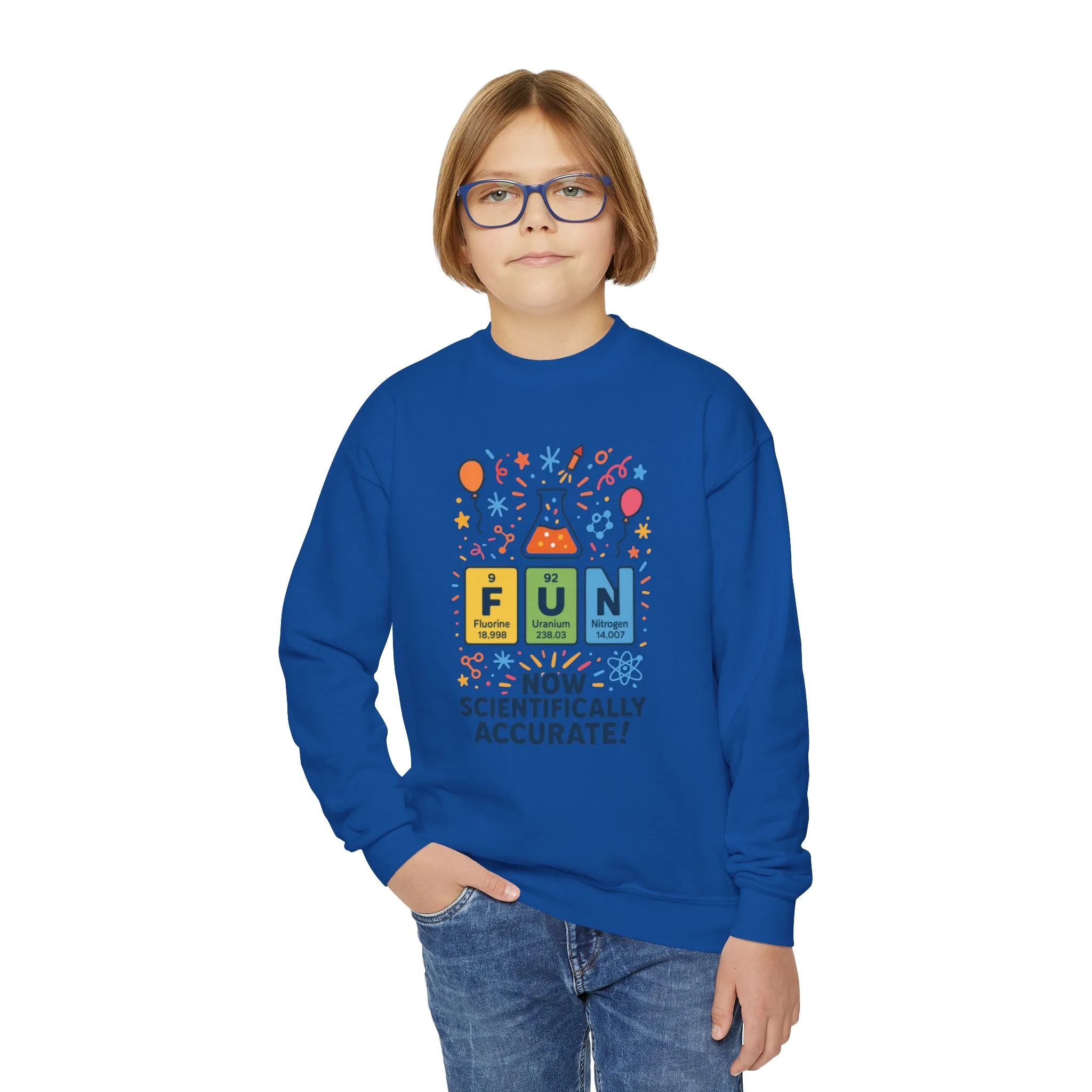 Youth Science Fun Sweatshirt, Perfect for STEM Lovers, Birthday Gift, Cozy Classroom Wear, Youth Crewneck - Image 11