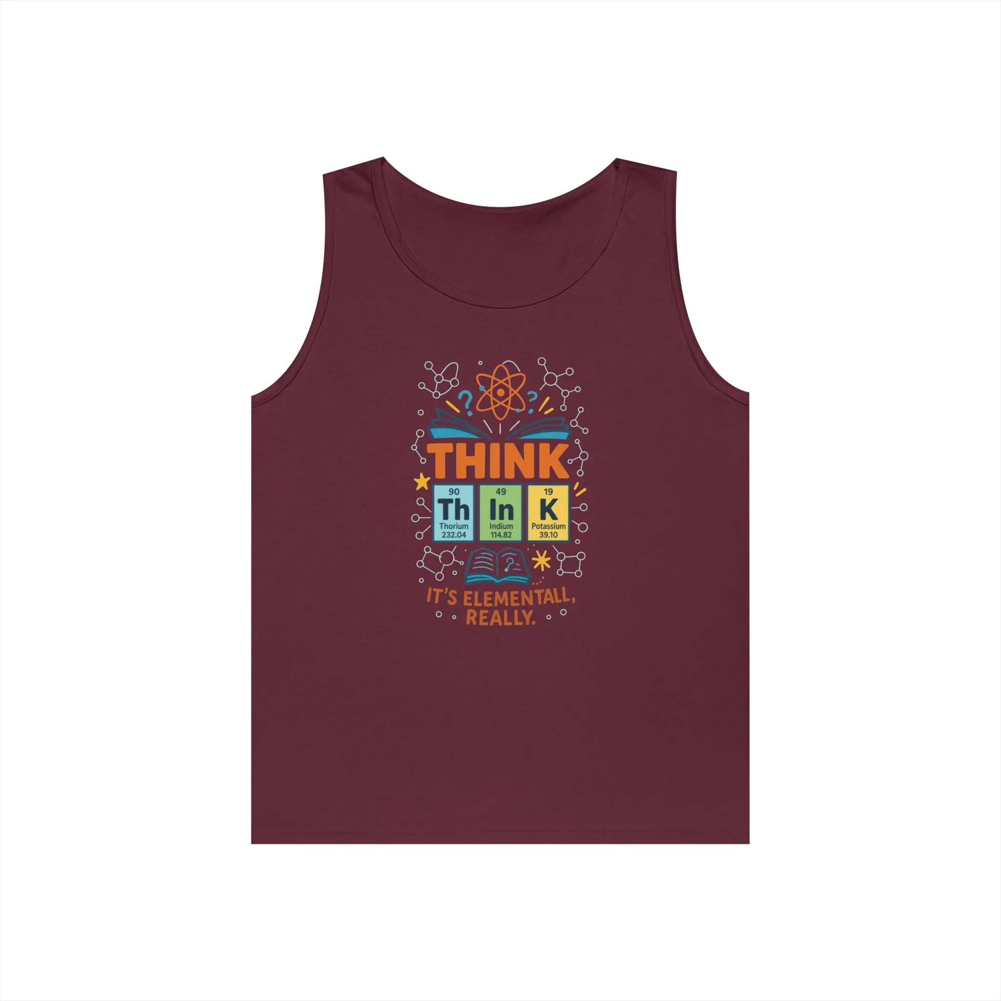 Think Tank Top for Men, Nerdy Chemistry Shirt, Periodic Table Funny Science Tank, Geeky STEM Gift for Him, Science Lovers Gift - Image 10