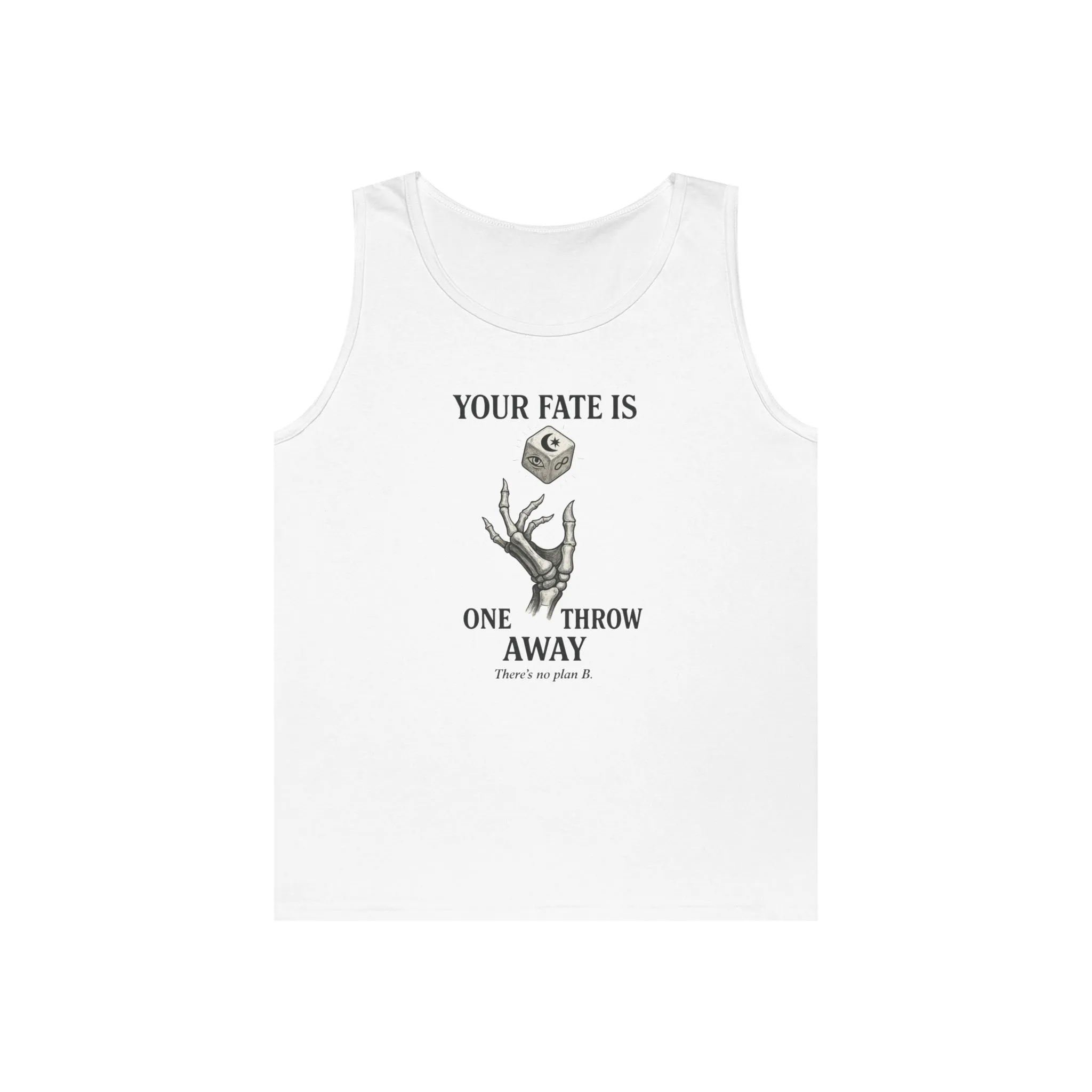 Your Fate Mens Tank Top, Skeleton Dice Graphic Tank, Trendy Gift for Gamers, Gambling Tee, Unique Quote Apparel, Workout Tank, Fitness Shirt - Image 3