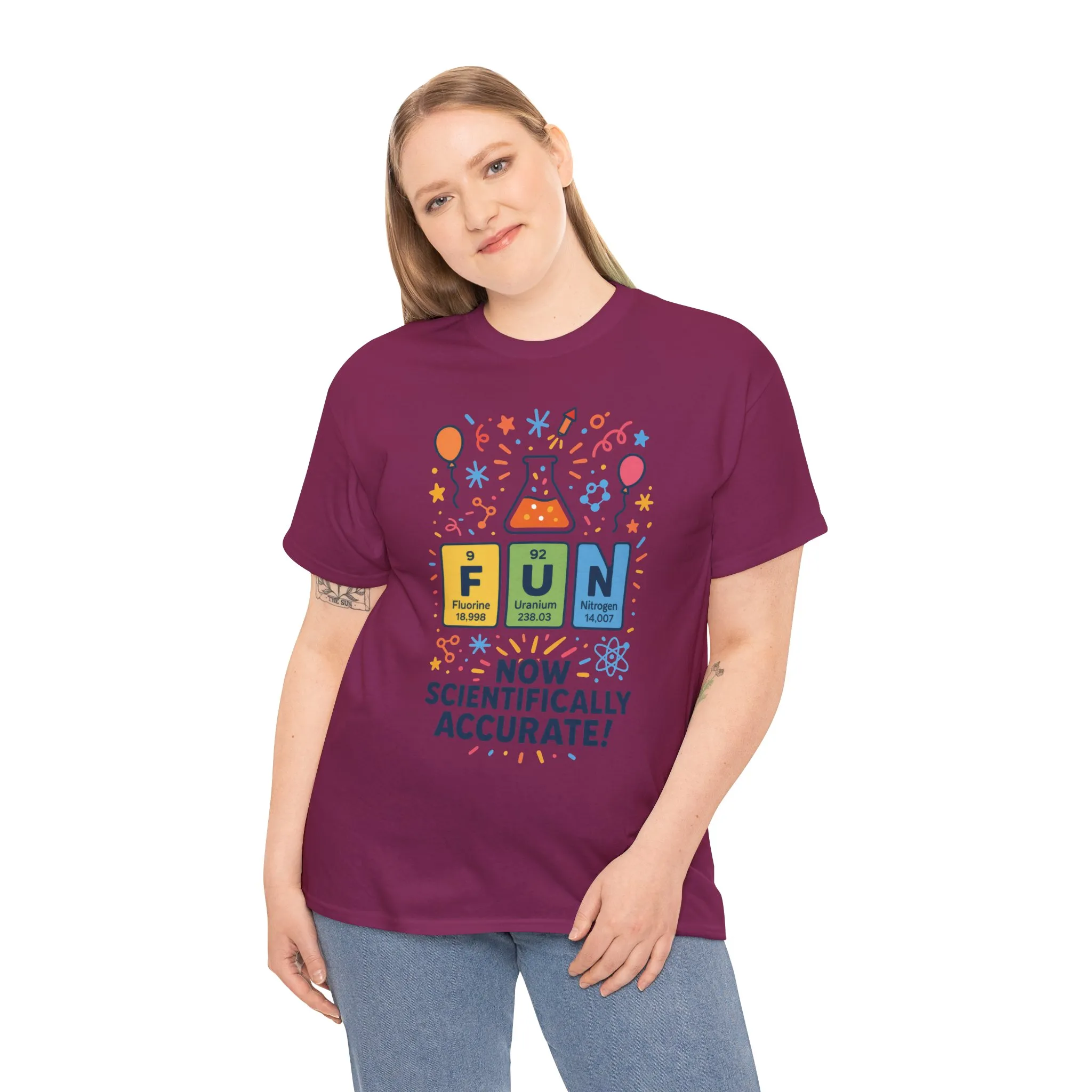 Fun Science Unisex Heavy Cotton Tee, Perfect for STEM Lovers, Gift for Science Teachers, FUN Periodic Table Tee,Nerdy Unisex Shirt - Image 34